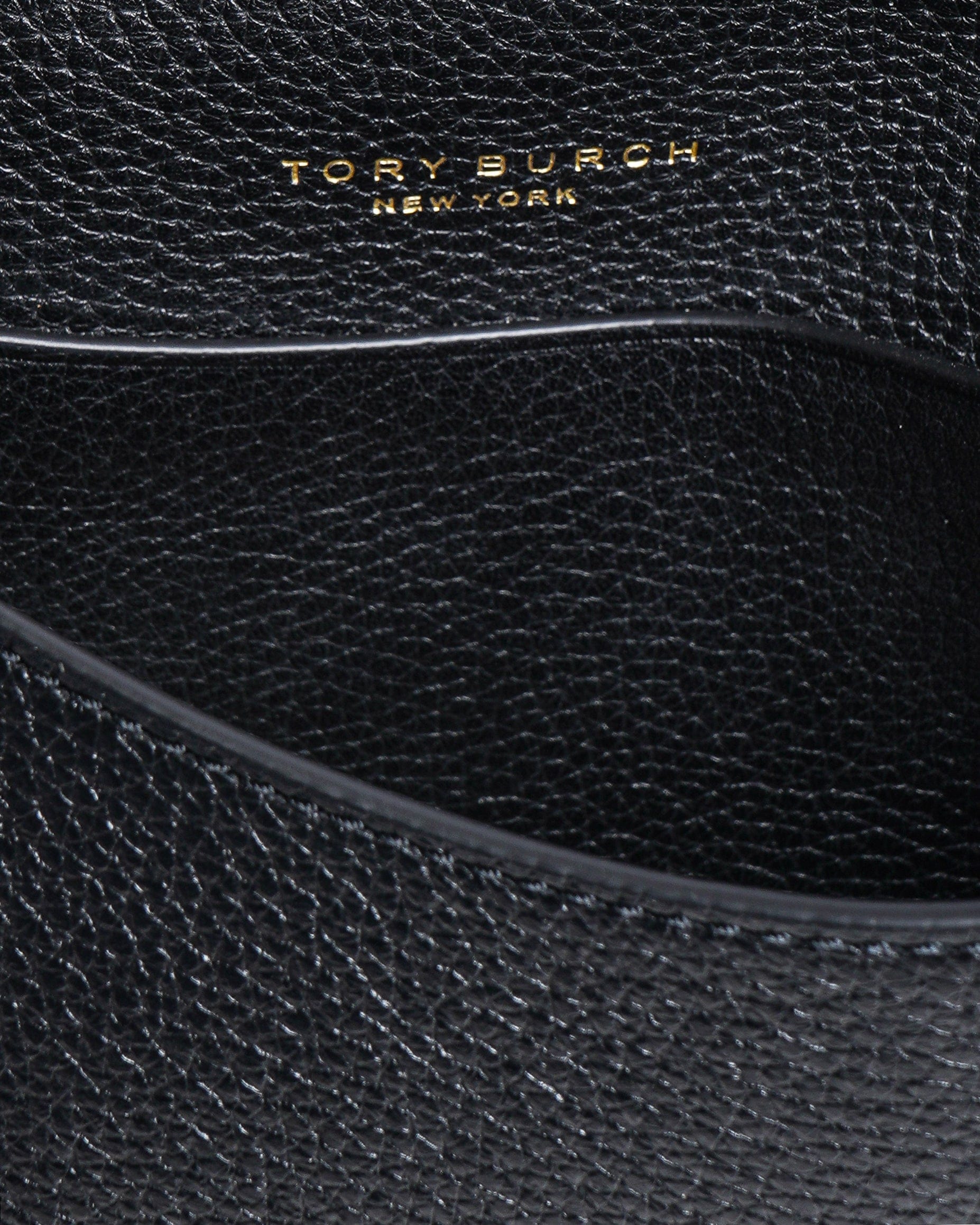 Tory Burch Thea Black Pebbled Leather Flap Crossbody Bag