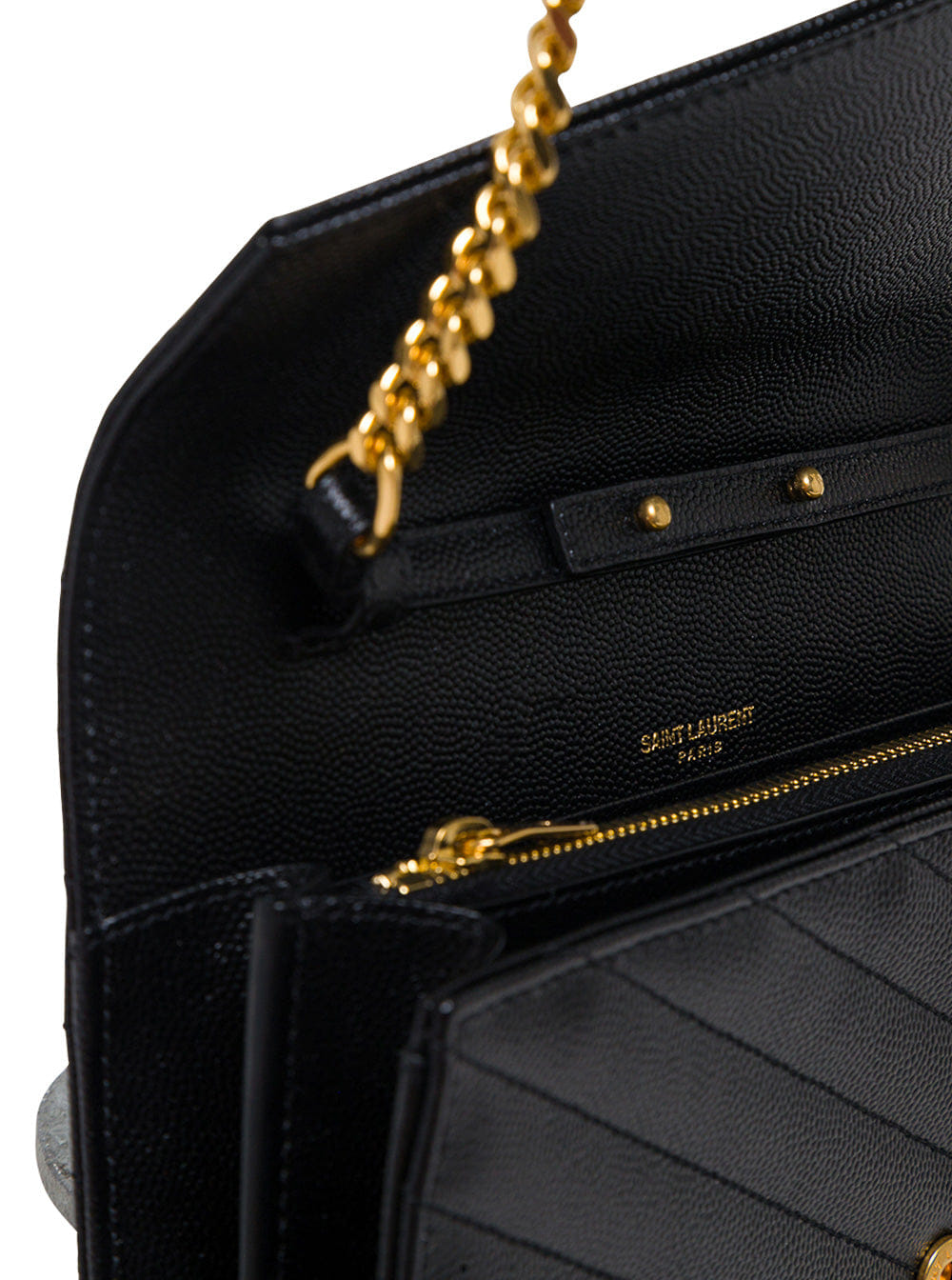 Saint Laurent Women Crossbody Bag Cassandra In Black Chevron Leather