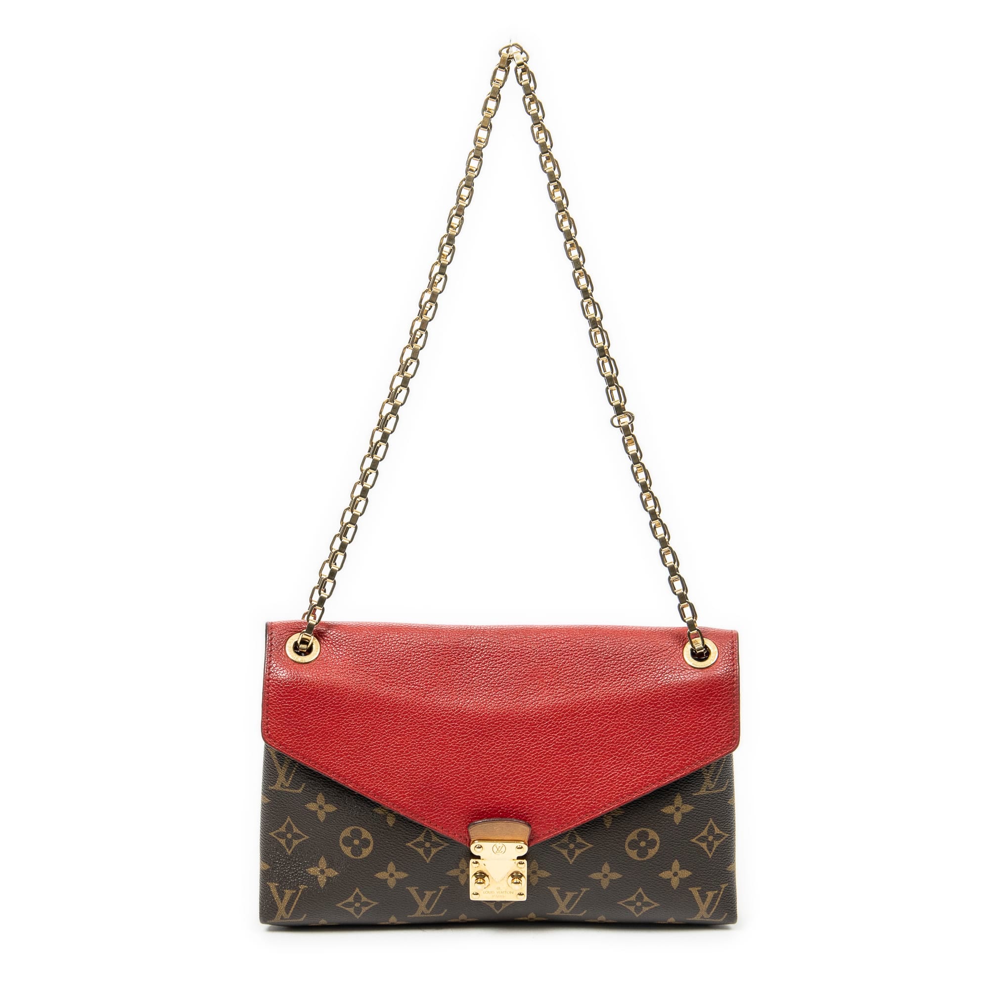 Louis Vuitton Red/Brown Coated Canvas Pallas Chain Flap ABB9510