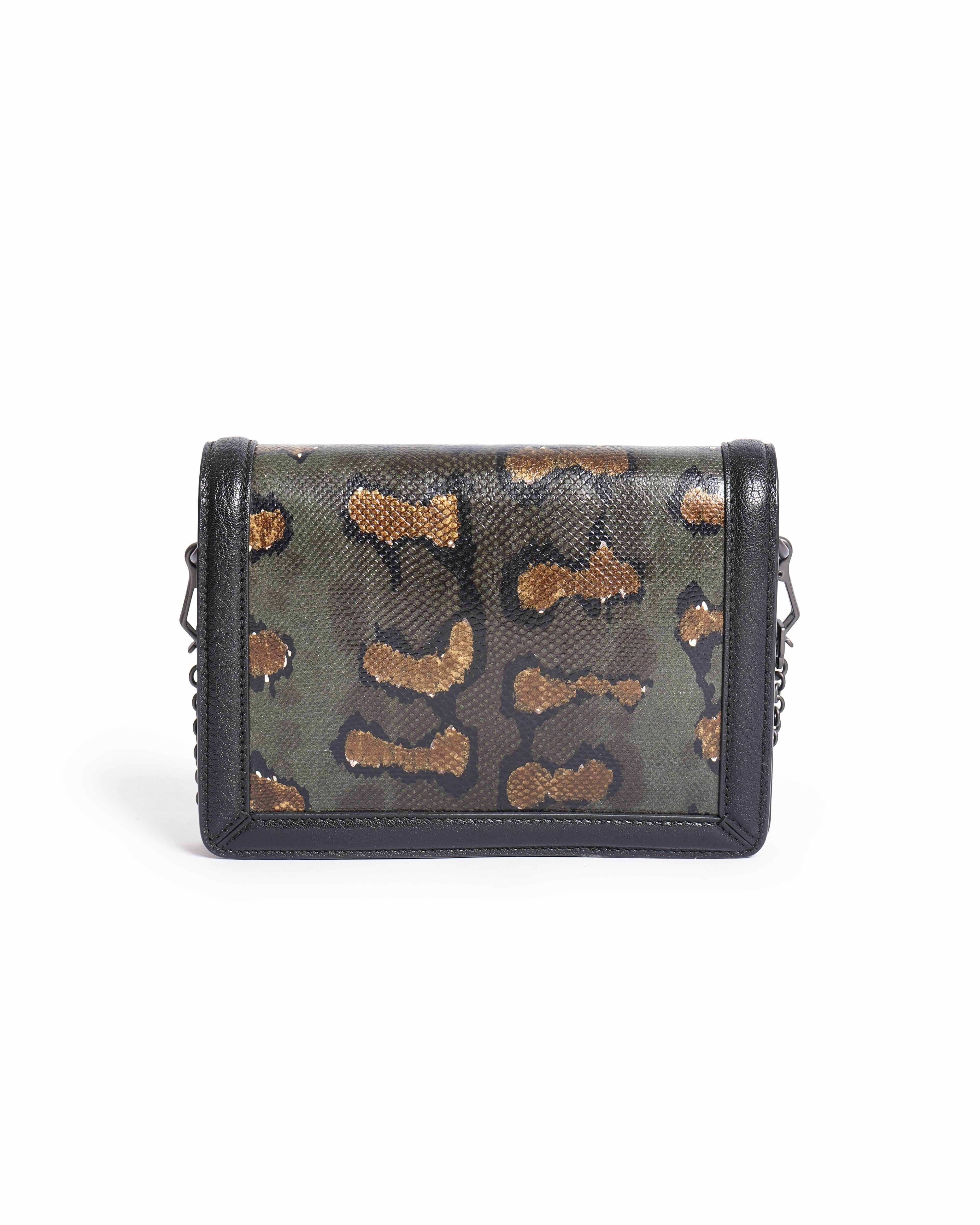 Bottega Veneta Embellished Snakeskin Leather Crossbody Bag