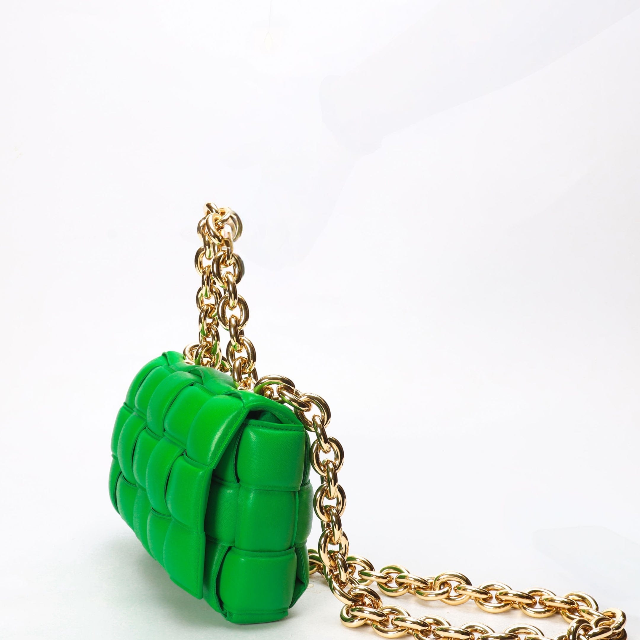 Bottega Veneta Padded Cassette Green Crossbody Bag