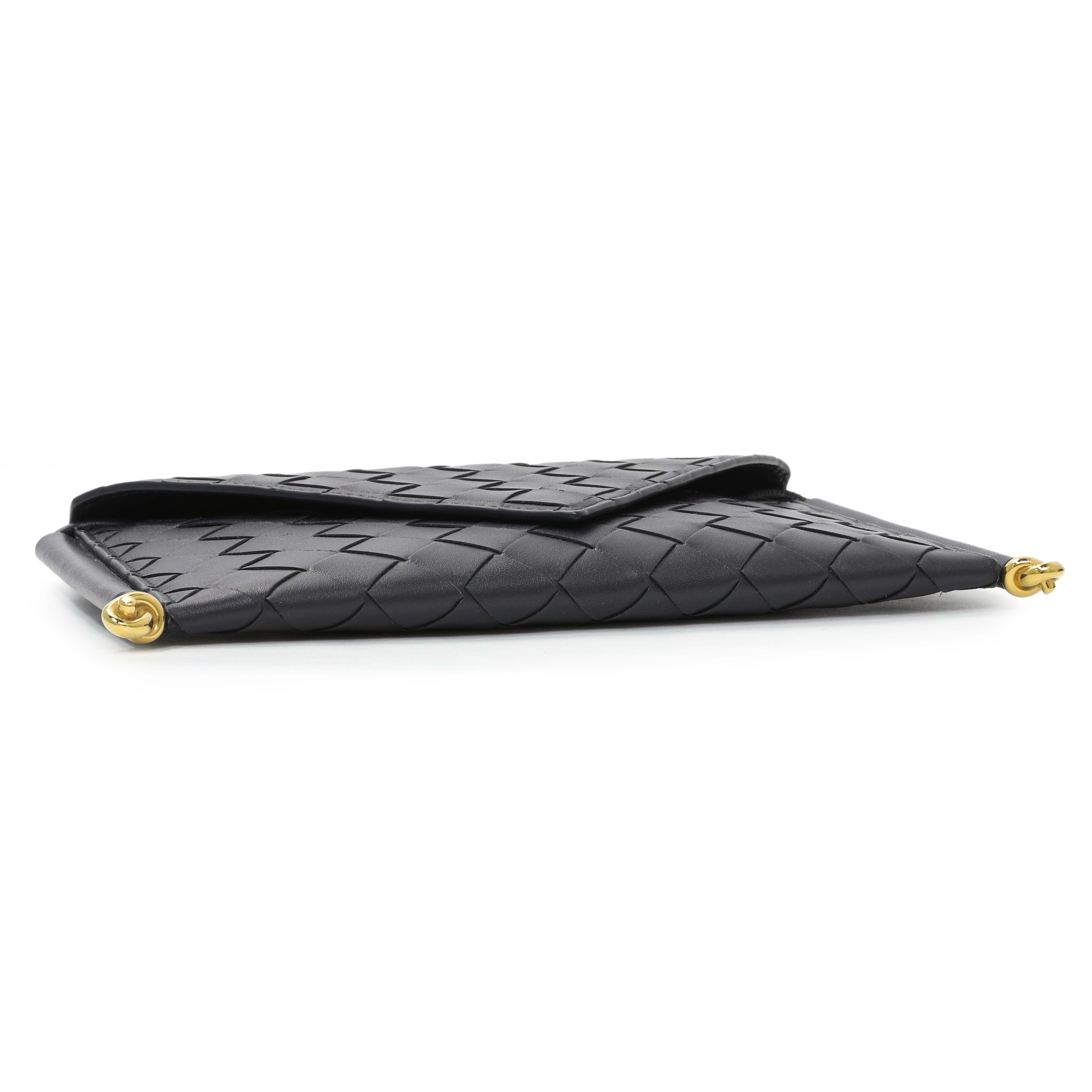 Bottega Veneta Solstice Envelope Intrecciato Leather Crossbody