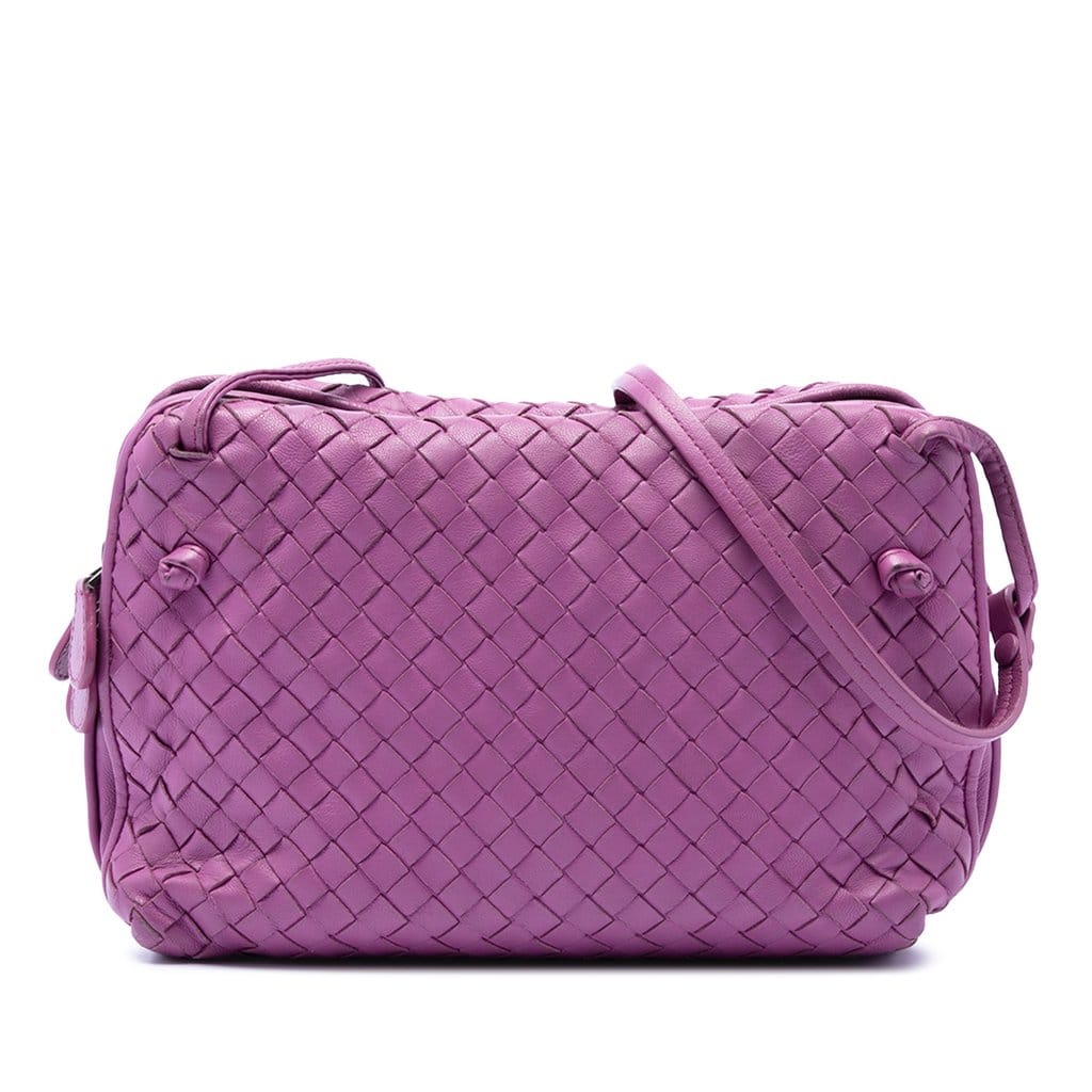 Bottega Veneta Nappa Intrecciato Nodini Double Zip Crossbody