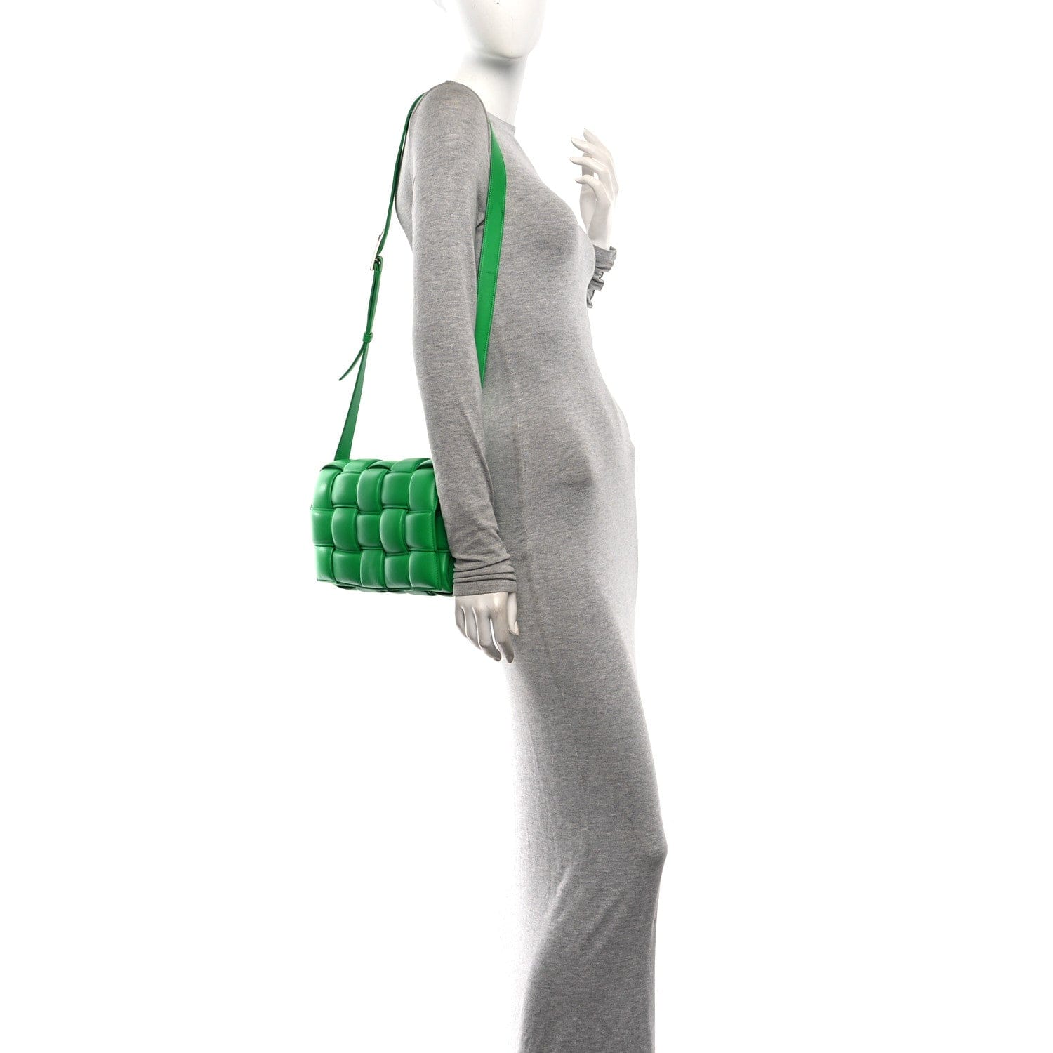 Bottega Veneta Nappa Maxi Intreccio Padded Cassette Crossbody Bag Parakeet