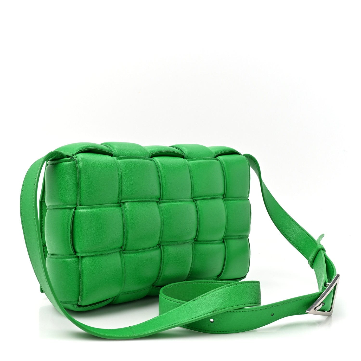 Bottega Veneta Nappa Maxi Intreccio Padded Cassette Crossbody Bag Parakeet