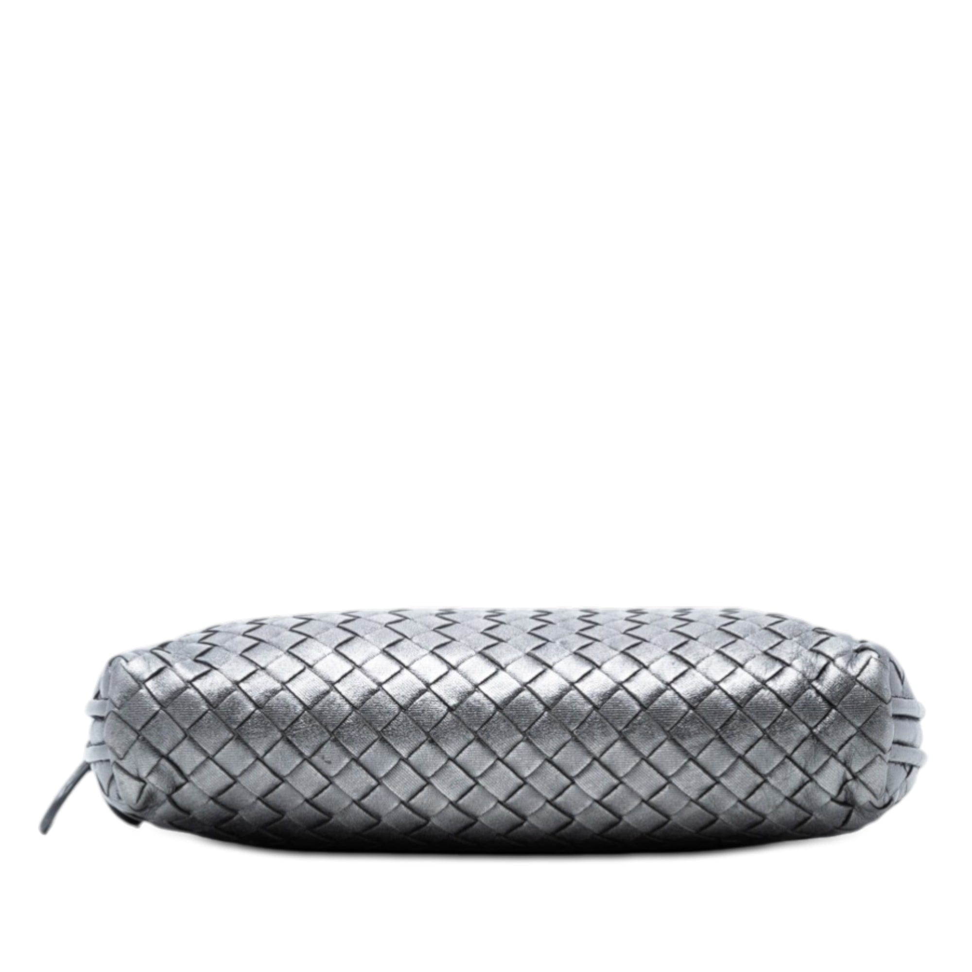 Bottega Veneta Metallic Nappa Intrecciato Nodini Crossbody