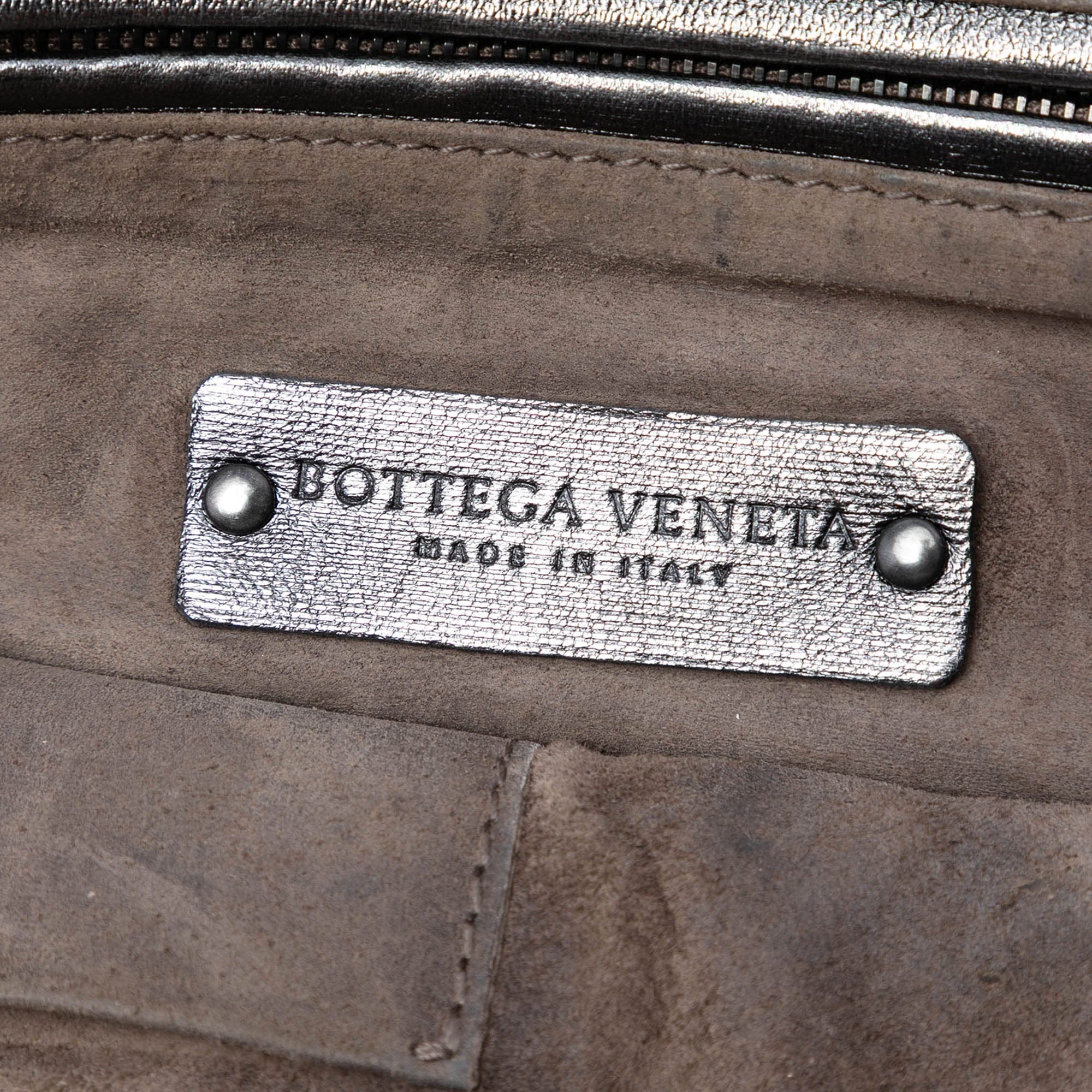 Bottega Veneta Metallic Nappa Intrecciato Nodini Crossbody