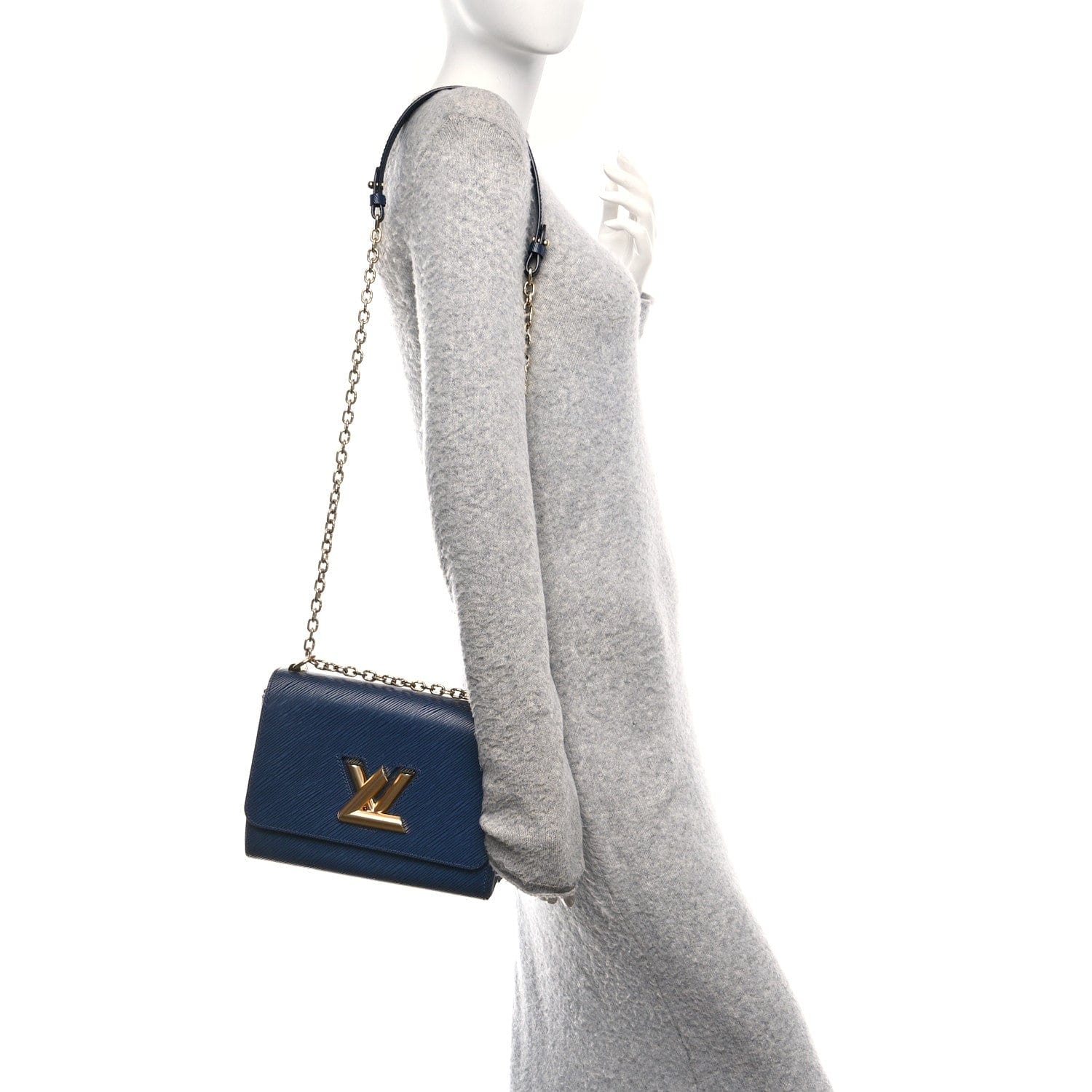 Louis Vuitton Epi Twist Shoulder Bag MM Indigo