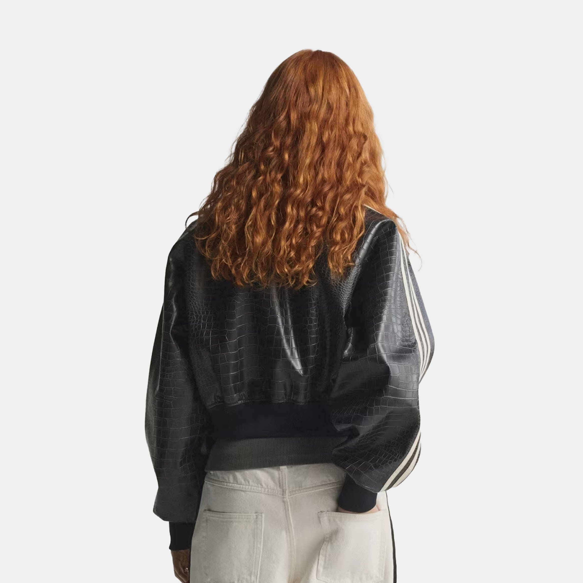 adidas SST Pleather Womens Jacket (Black)