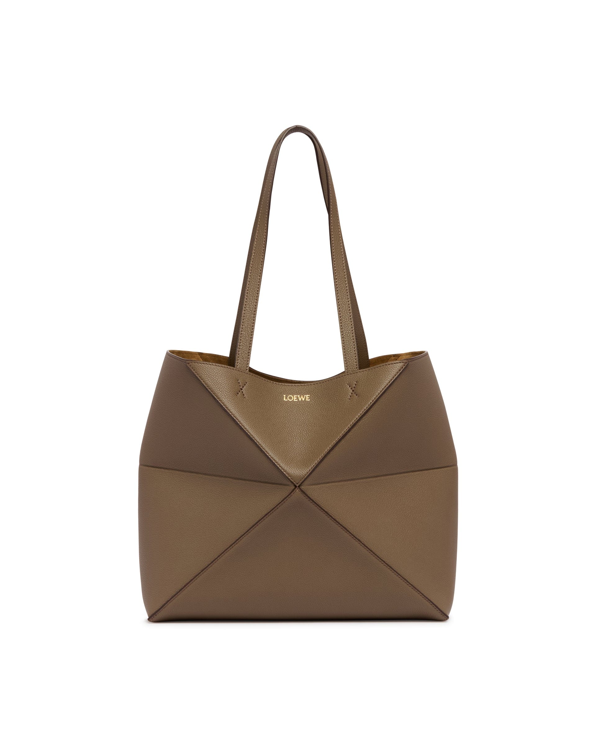 Loewe Borsa Fold Puzzle Tote Media Marrone