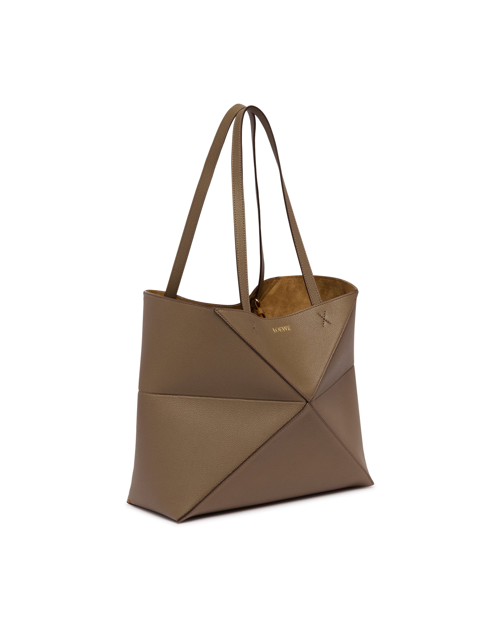 Loewe Borsa Fold Puzzle Tote Media Marrone