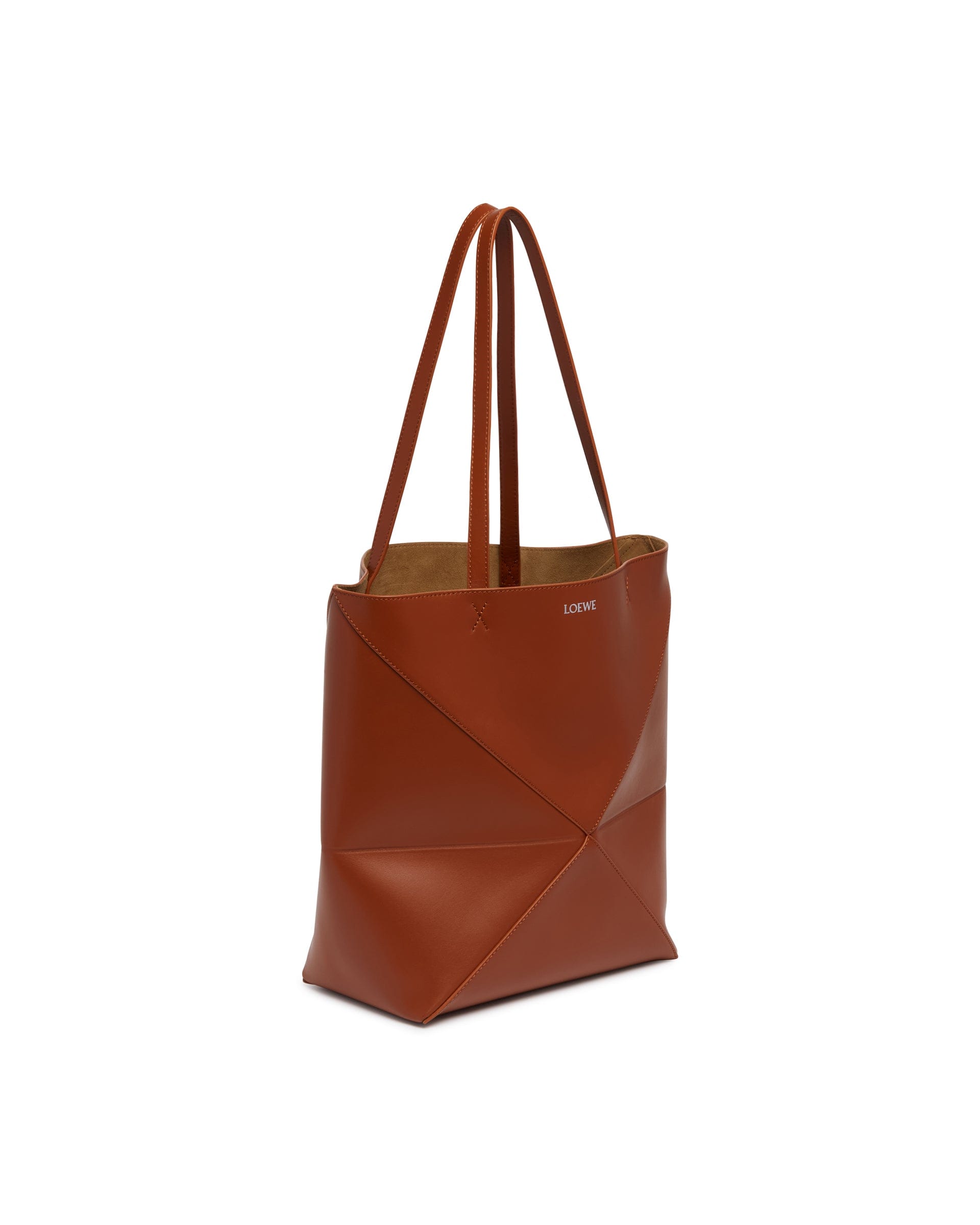 Loewe Borsa Puzzle Fold Tote Media Marrone