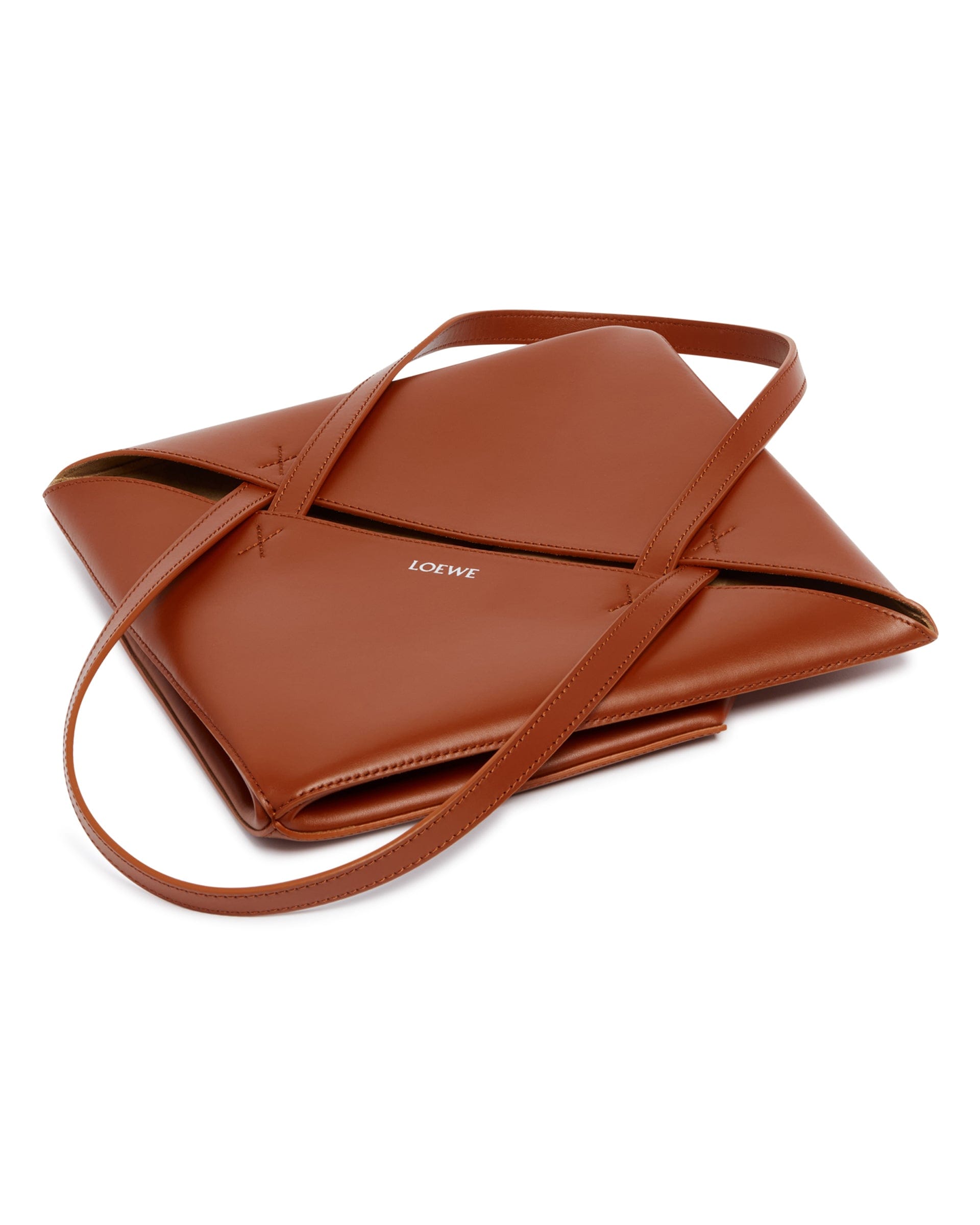 Loewe Borsa Puzzle Fold Tote Media Marrone