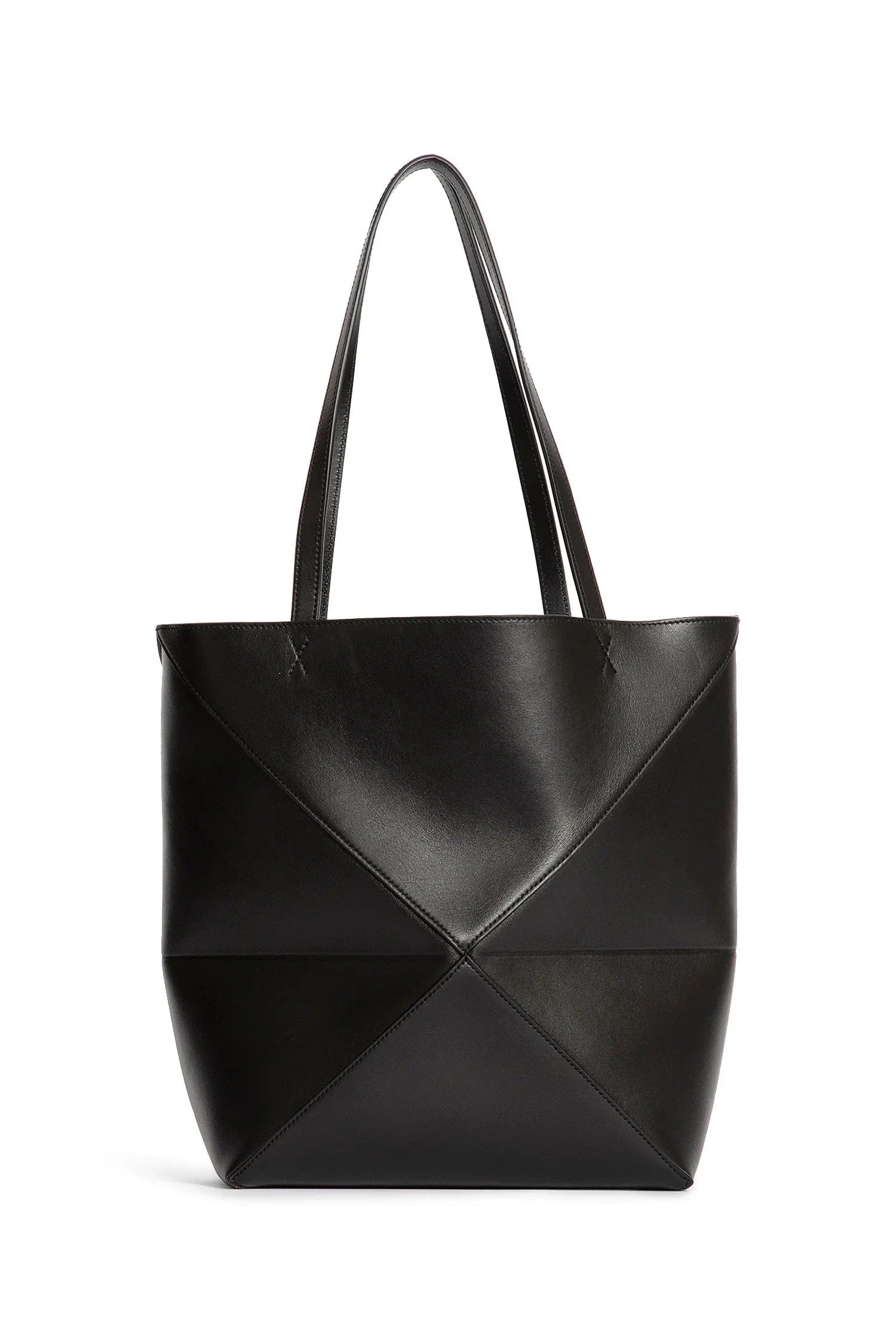 Loewe Medium Puzzle Fold Tote In Shiny Calfskin