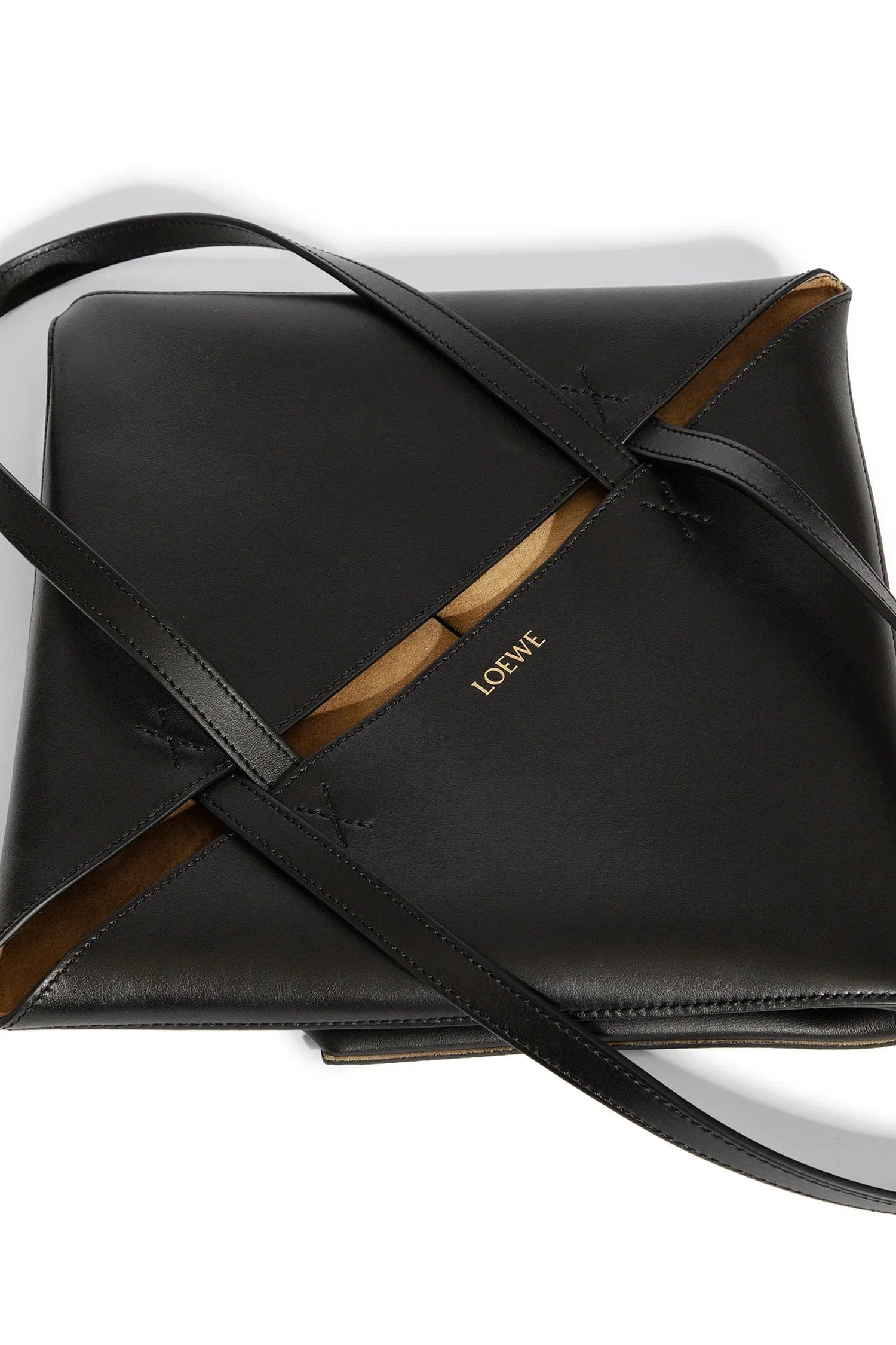 Loewe Medium Puzzle Fold Tote In Shiny Calfskin