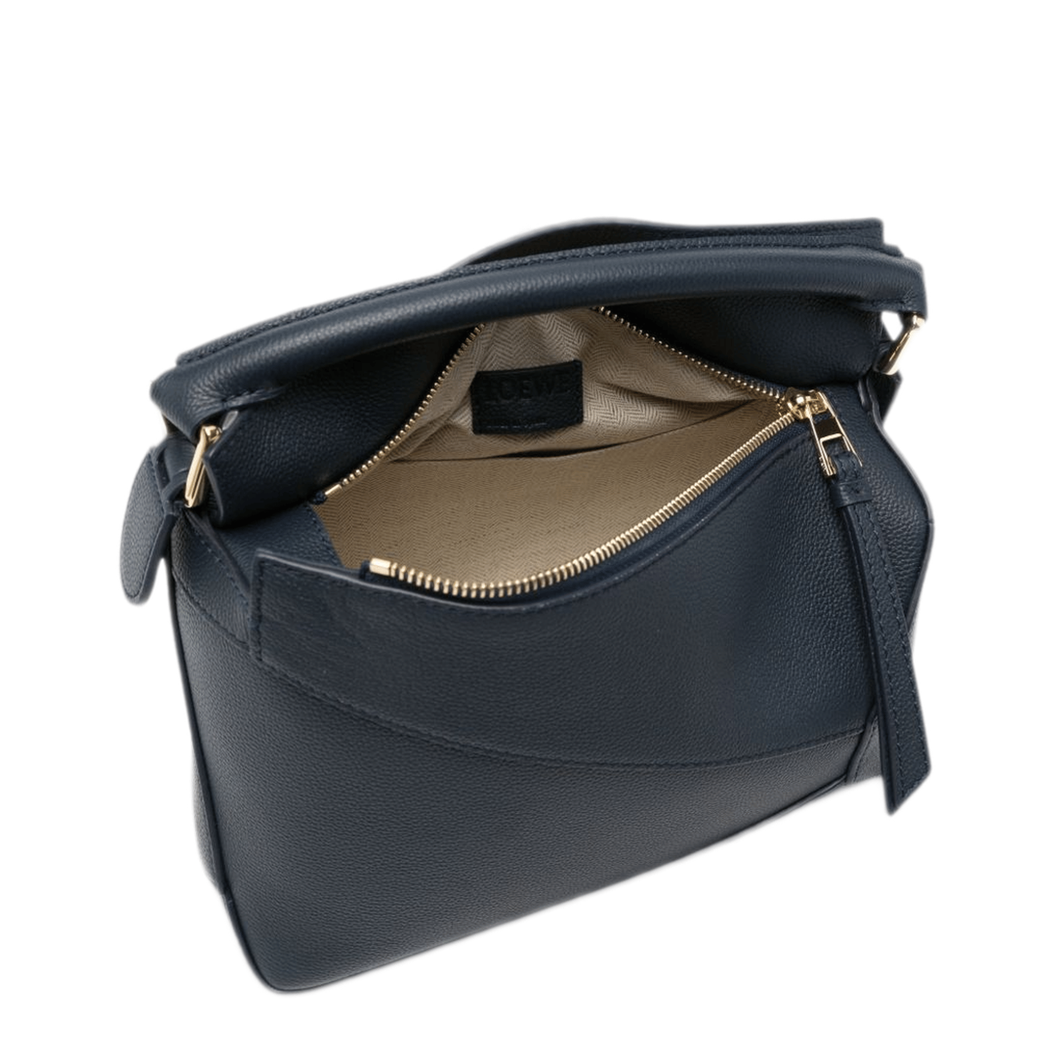 Loewe Puzzle Edge Small Calfskin Handbag - Black