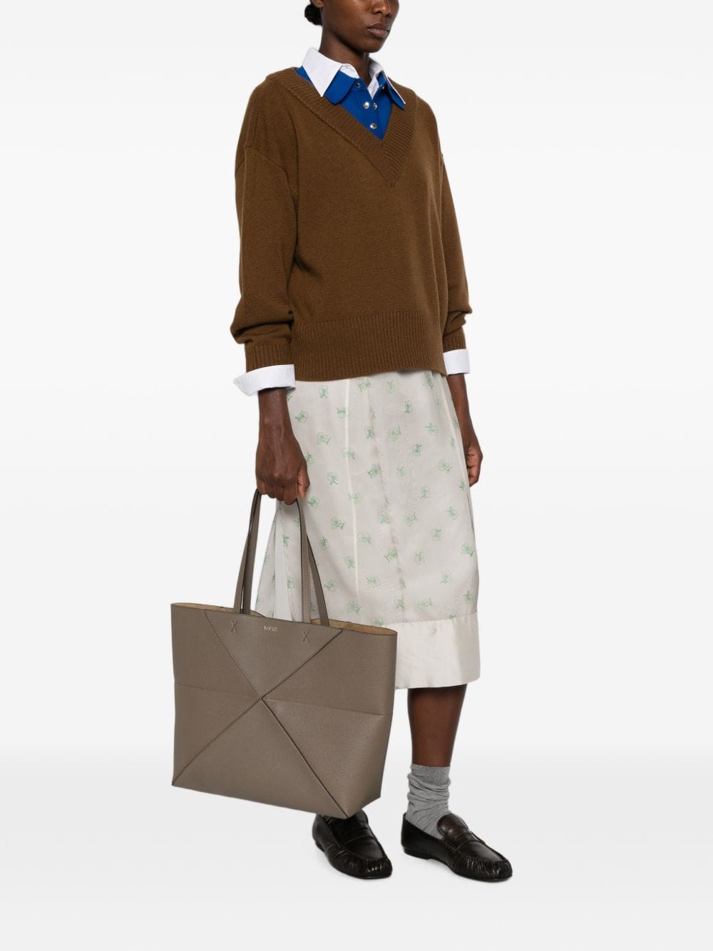 Loewe Women Puzzle Fold Large Leather Tote