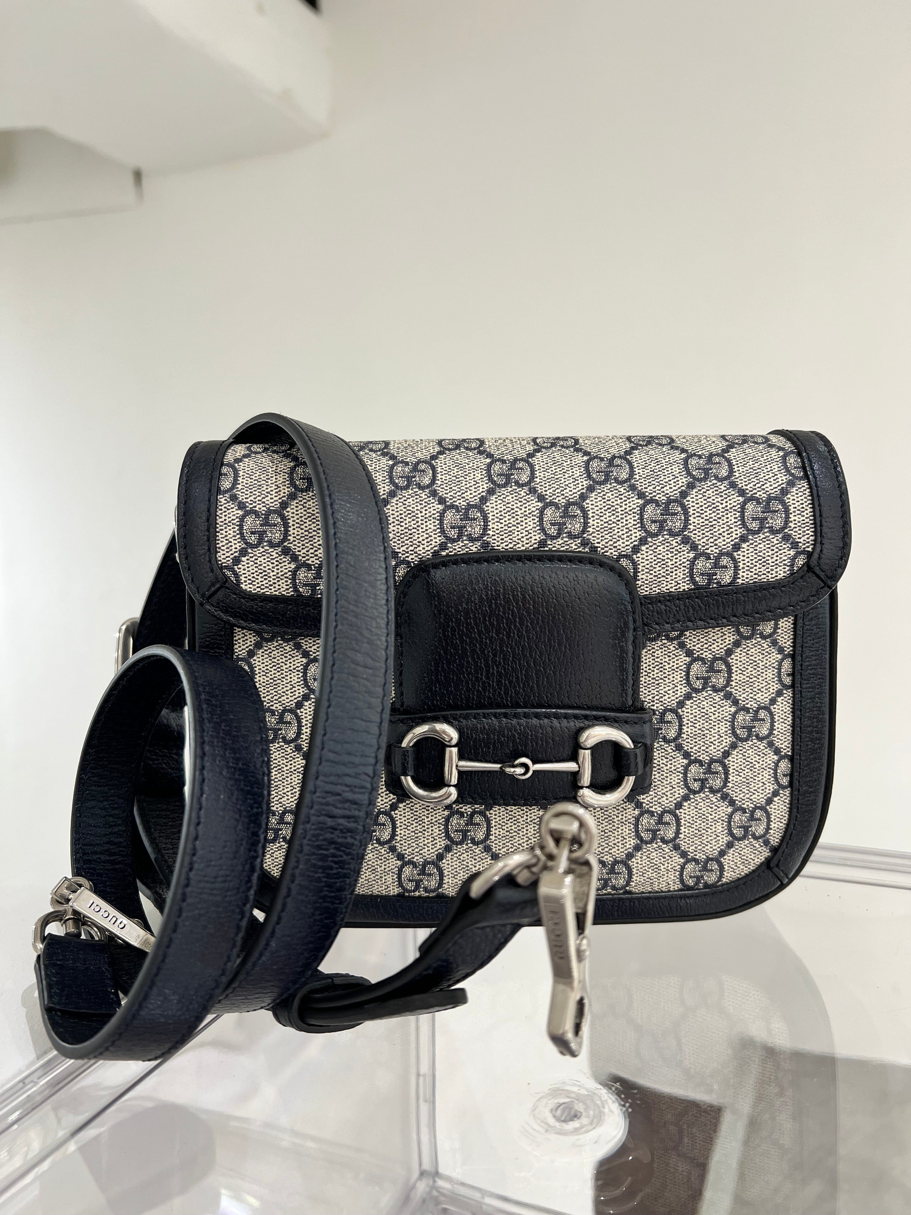 Gucci BEIGE+BLUE GG SUPREME CANVAS BAG BAG SYC1973