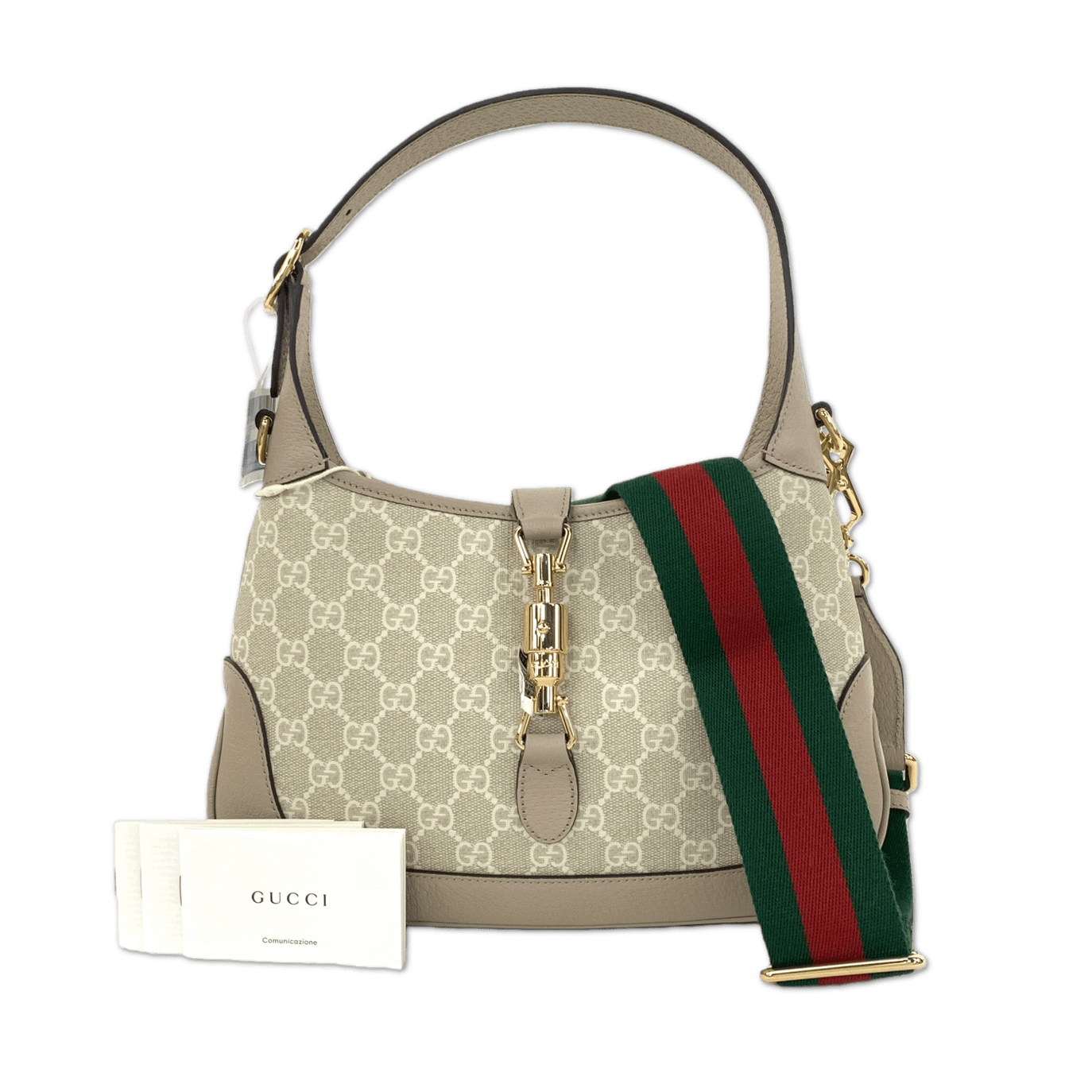 Gucci GG Supreme Jackie 1961 Bag with Gold Hardware T25184986782