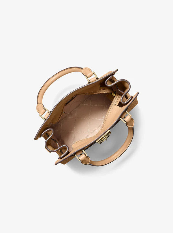 Michael Kors Hamilton Small Signature Logo Satchel Camel
