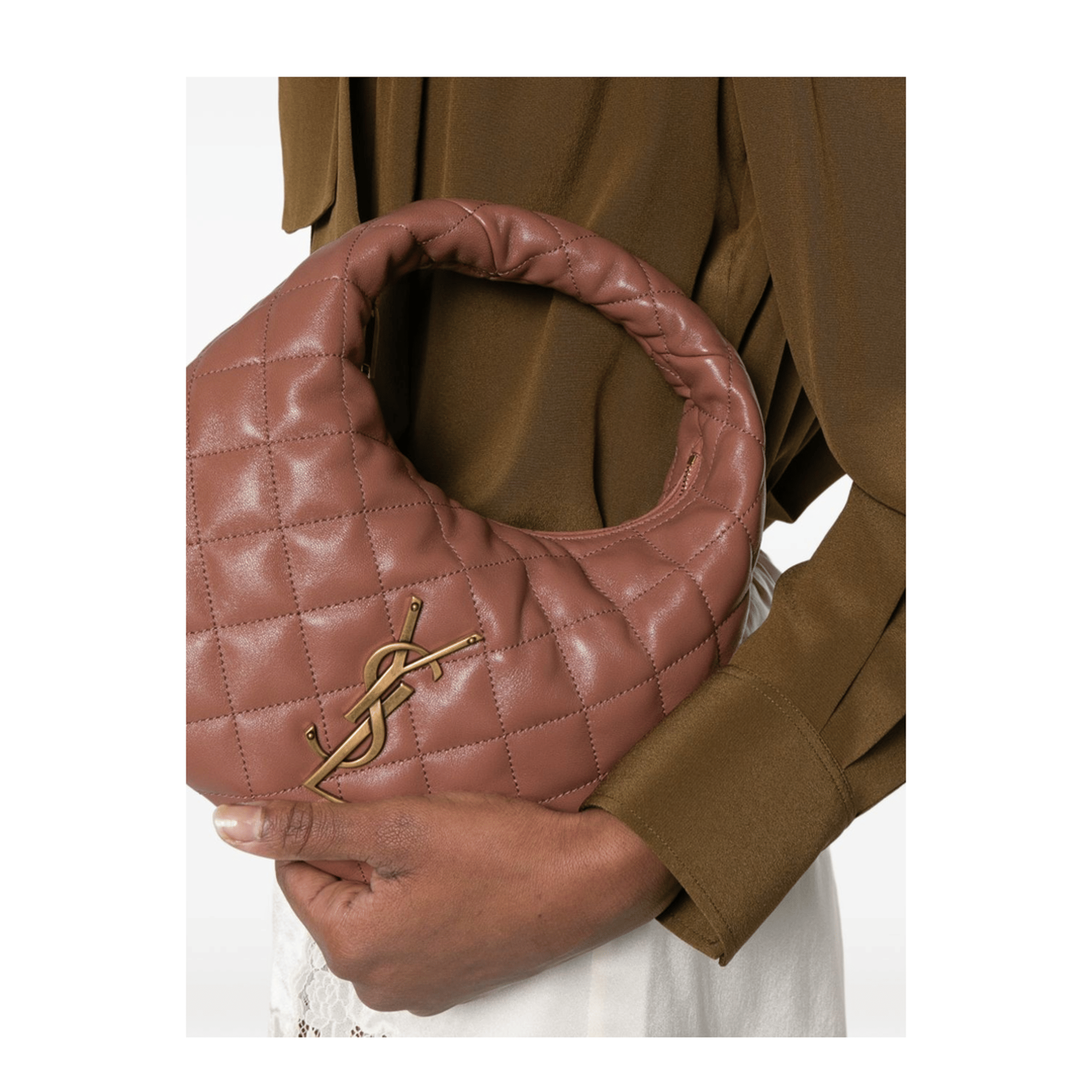 Saint Laurent Icarino Quilted Nappa Handbag - Hortensia