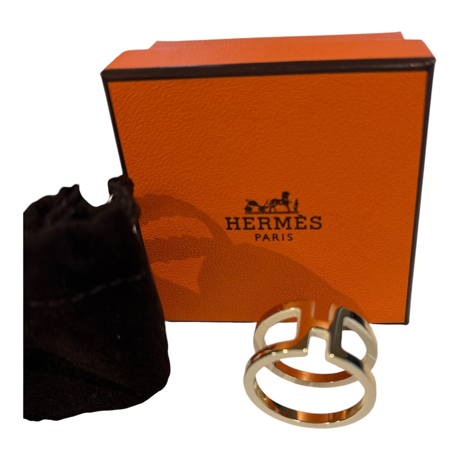 Hermes Scarf Ring - Gold
