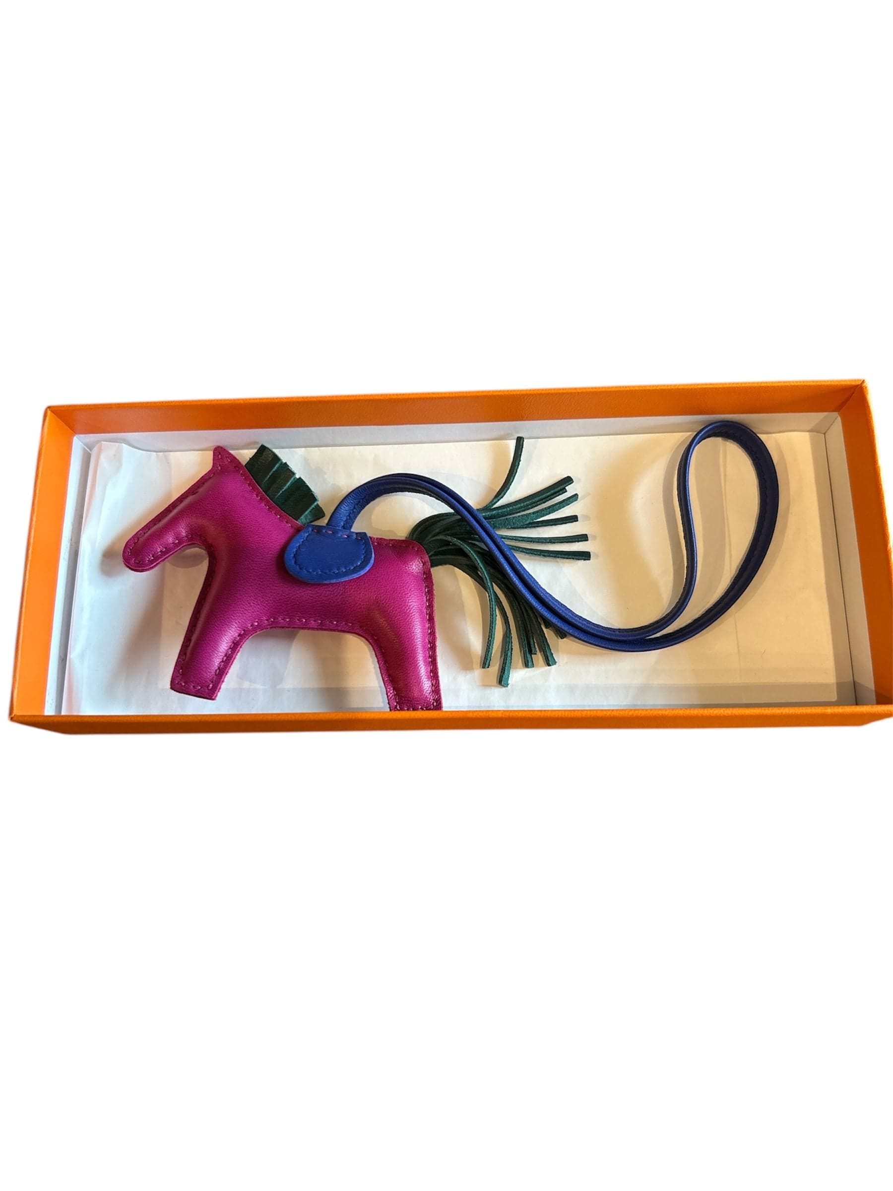 Hermes Rodeo PM Bag Charm Dark Pink/Green/Blue