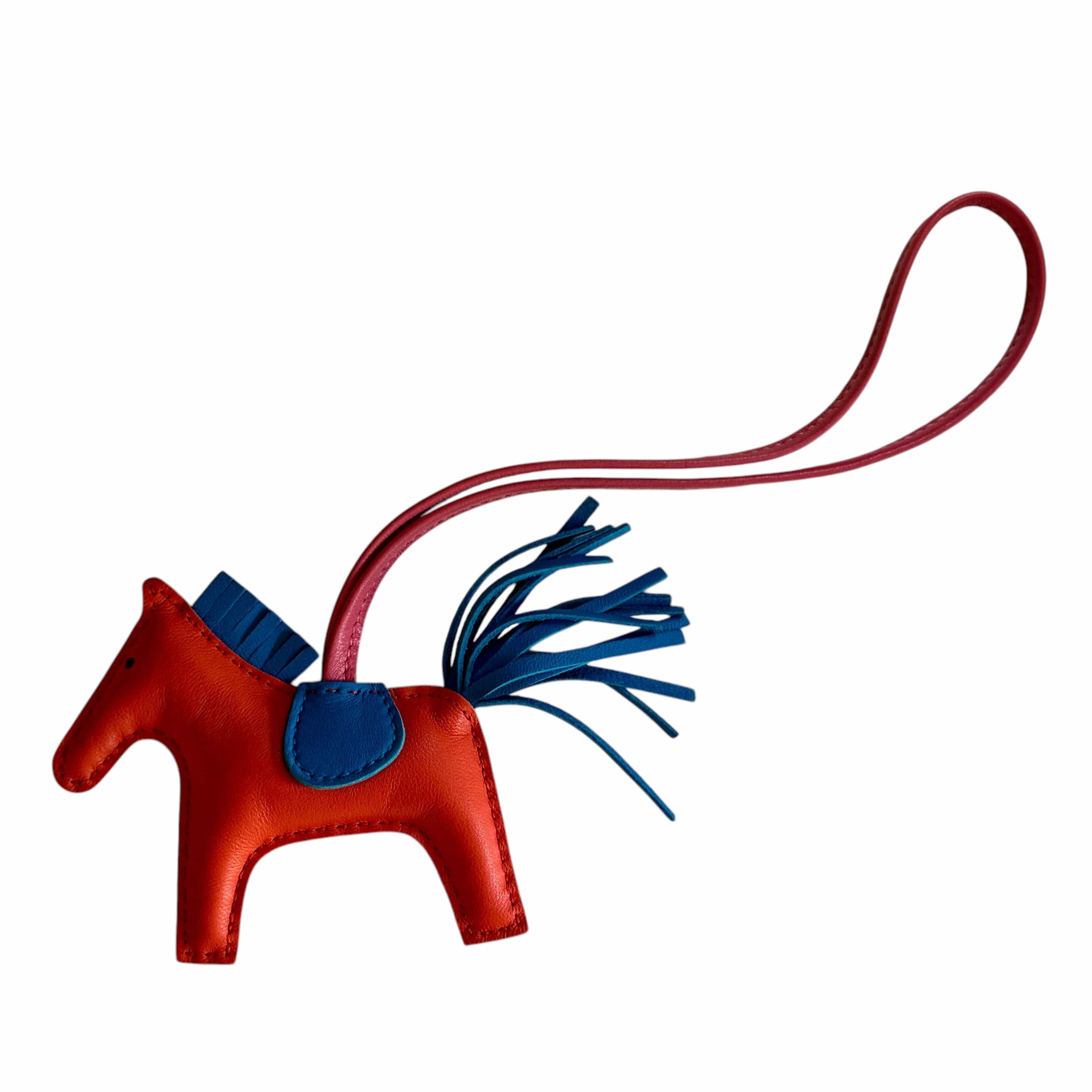 Hermes Rodeo PM Bag Charm Orange/Blue/Pink