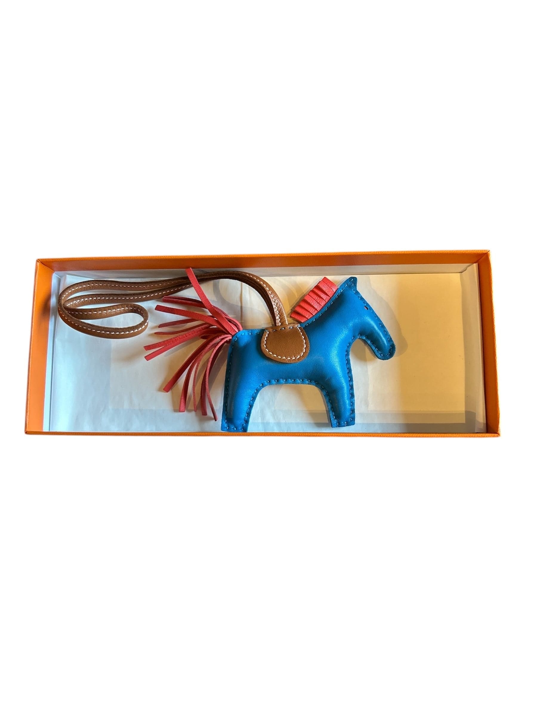 Hermes Rodeo PM Bag Charm Dark Blue/Brown/Pink