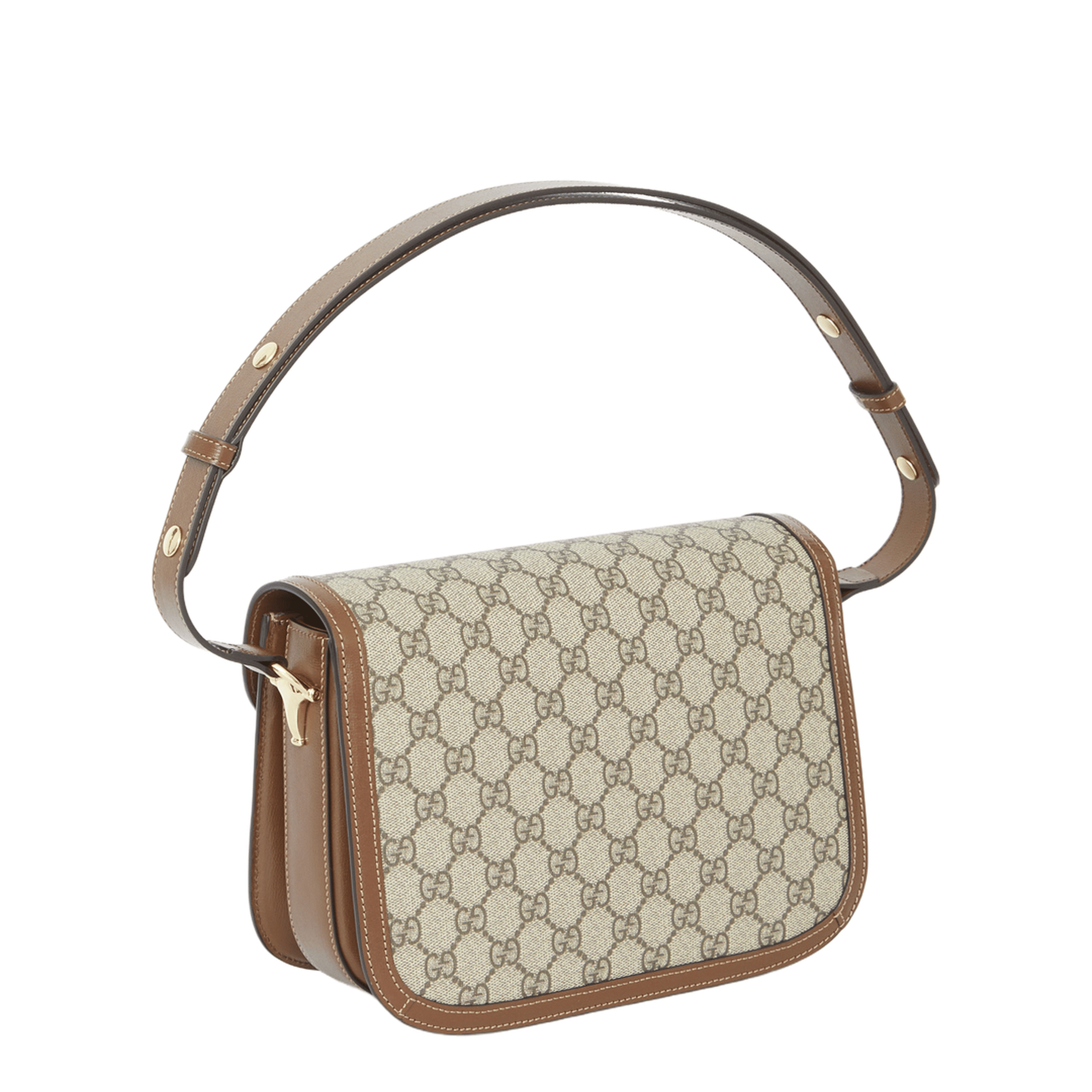 Gucci Horsebit 1955 Medium GG Supreme Shoulder Bag - Brown