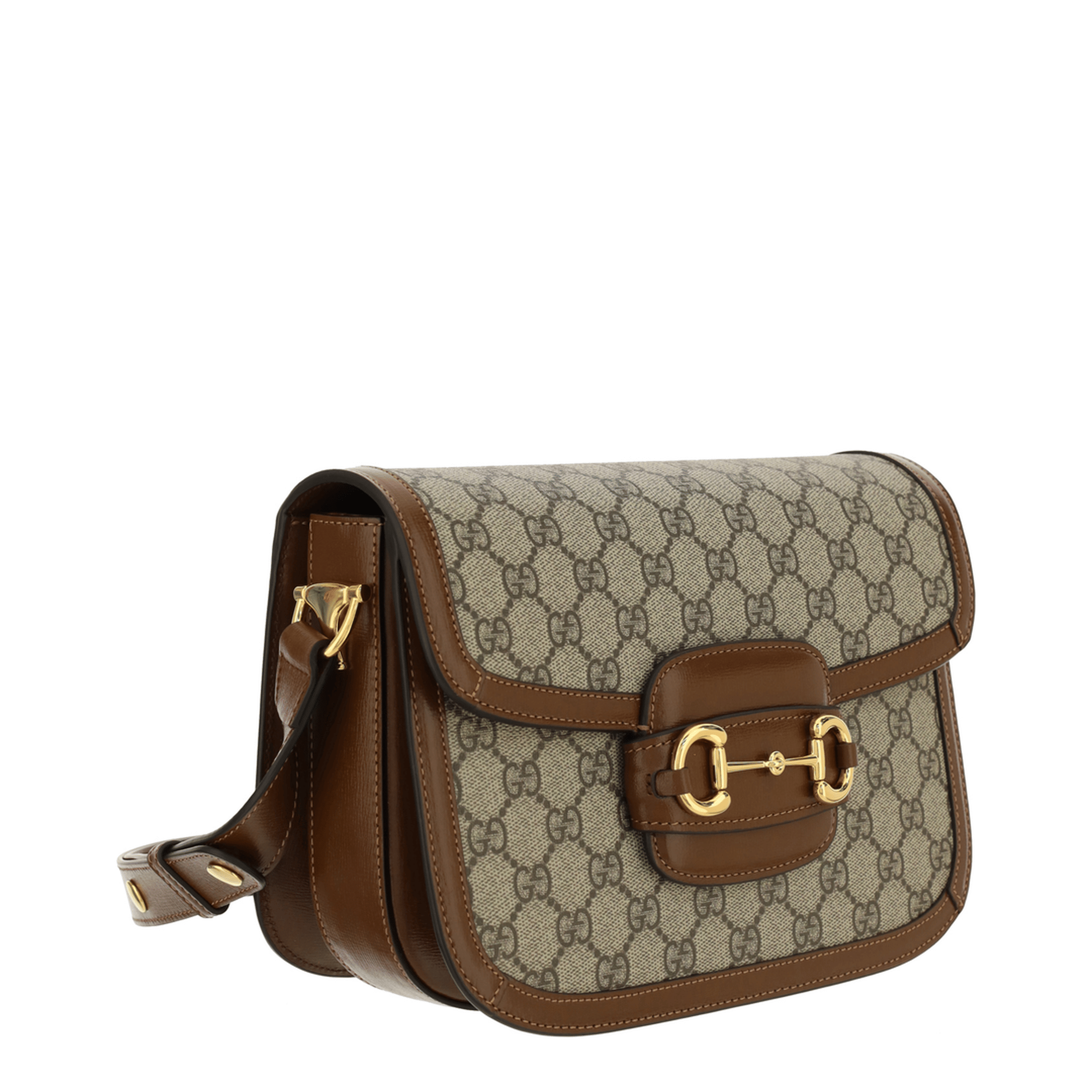 Gucci Horsebit 1955 Medium GG Supreme Shoulder Bag - GG Supreme/brown