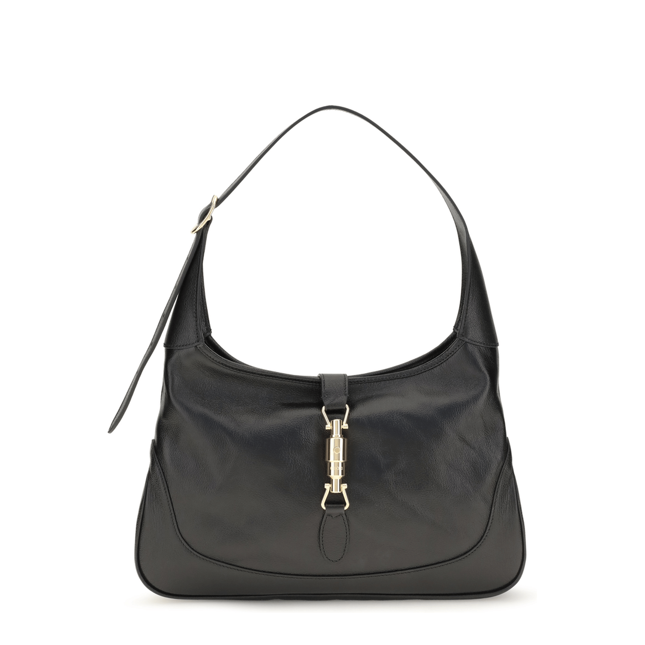 Gucci Jackie 1961 Medium Calf Leather Shoulder Bag - Black