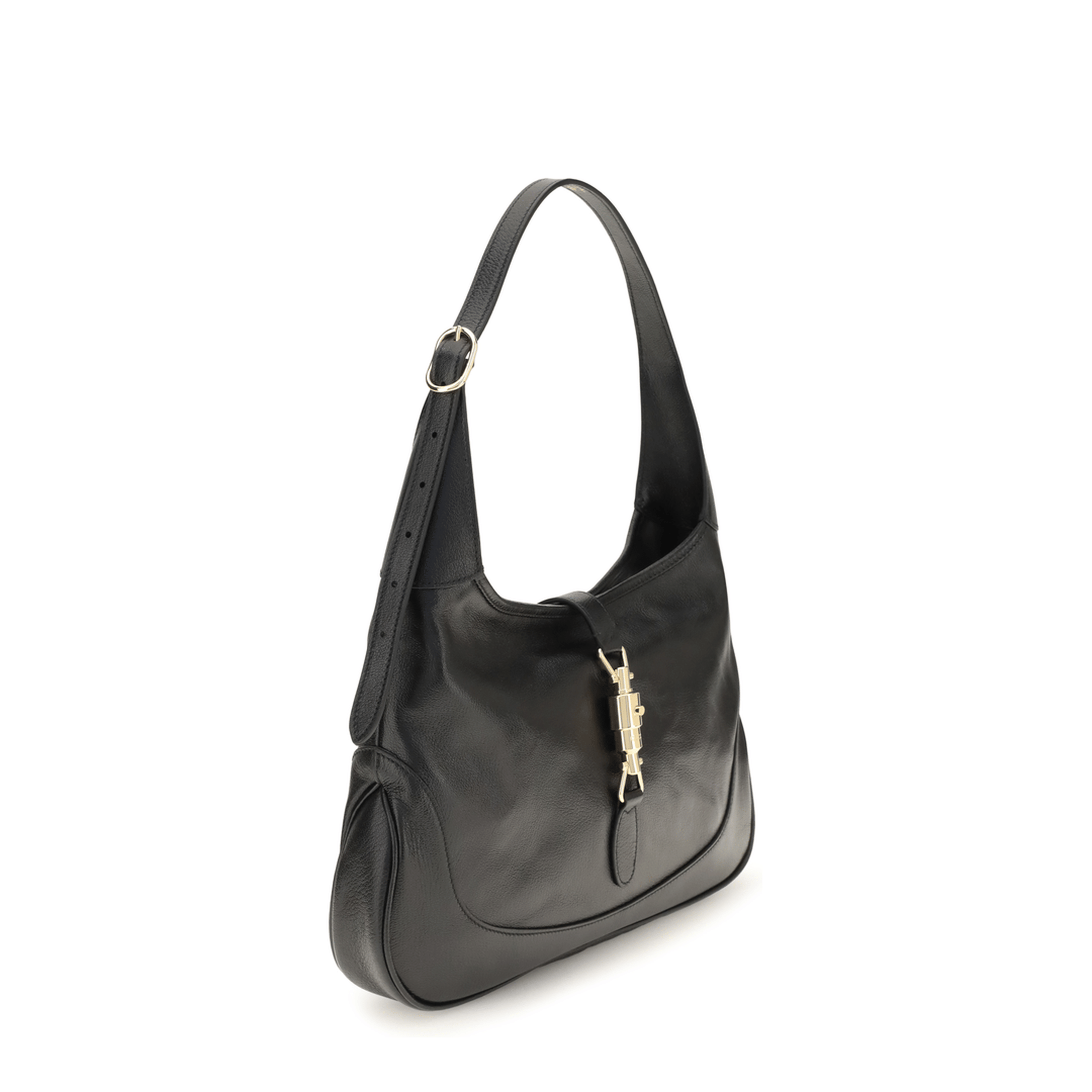 Gucci Jackie 1961 Medium Calf Leather Shoulder Bag - Black