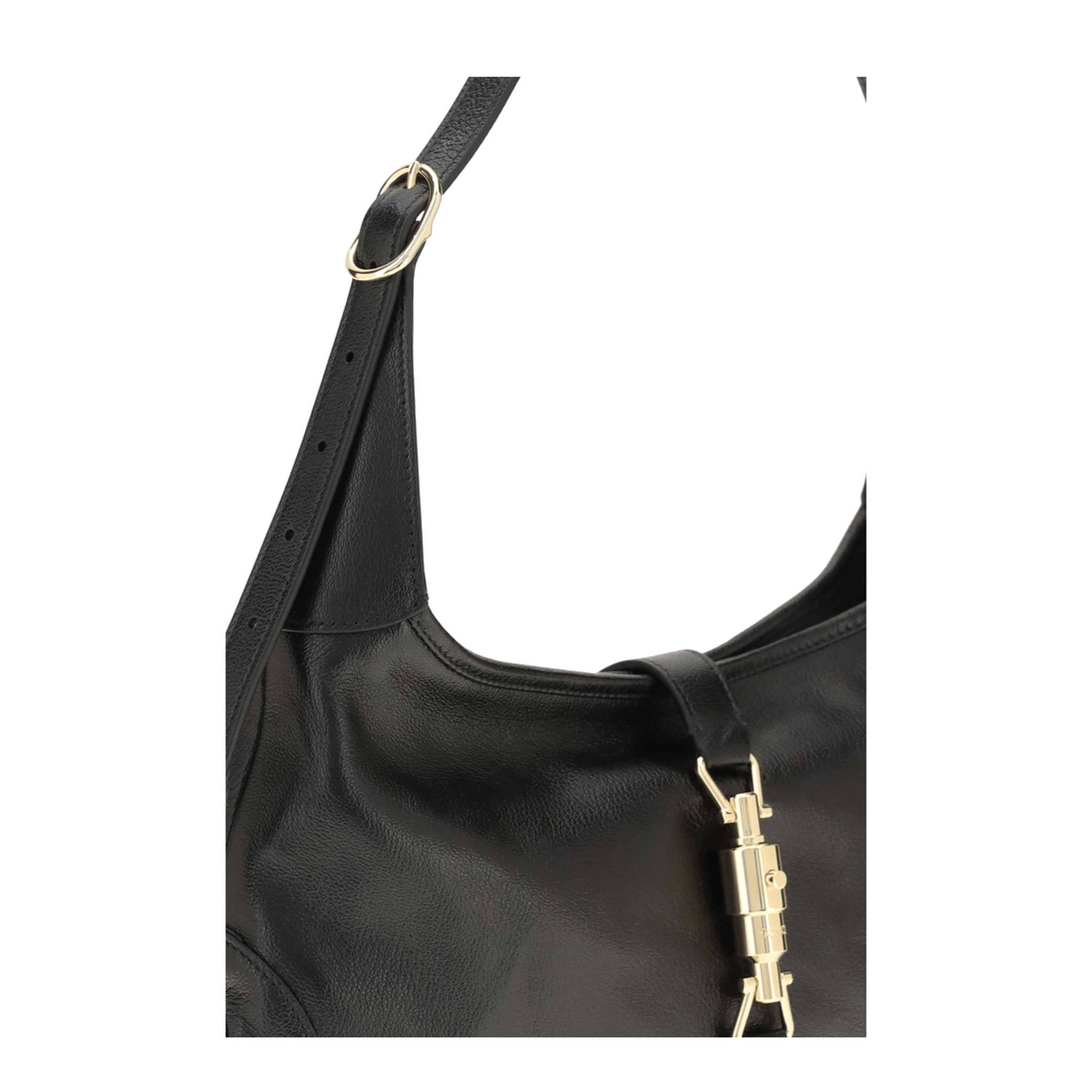 Gucci Jackie 1961 Medium Calf Leather Shoulder Bag - Black