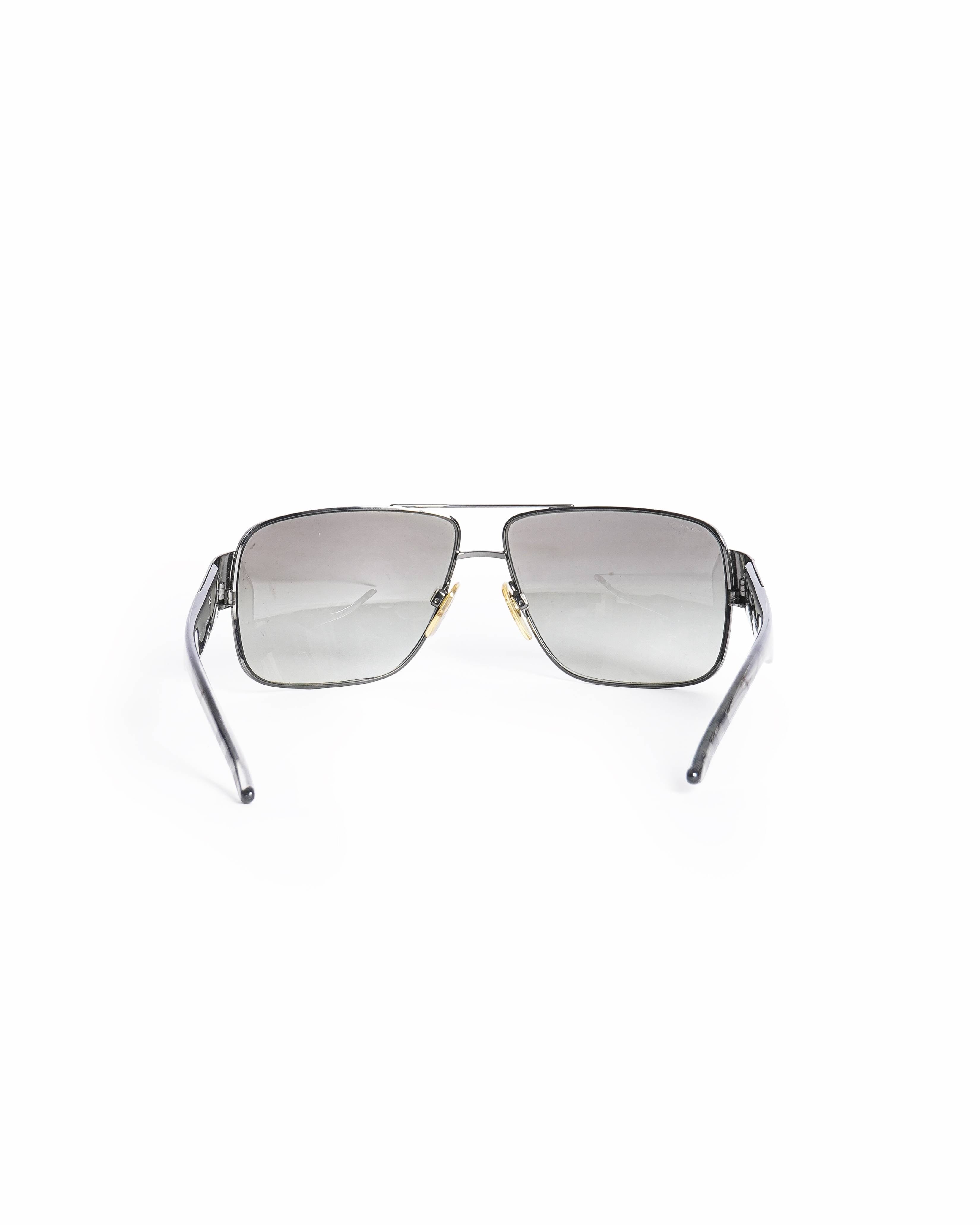 Burberry Men's Gunmetal - Tone Rectangle Sunglasses