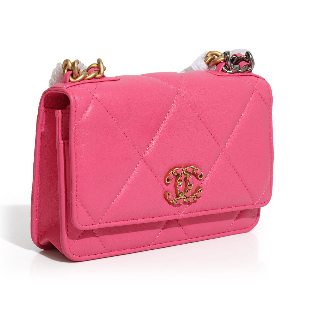 Chanel 19 Fuchsia Wallet On Chain Bag