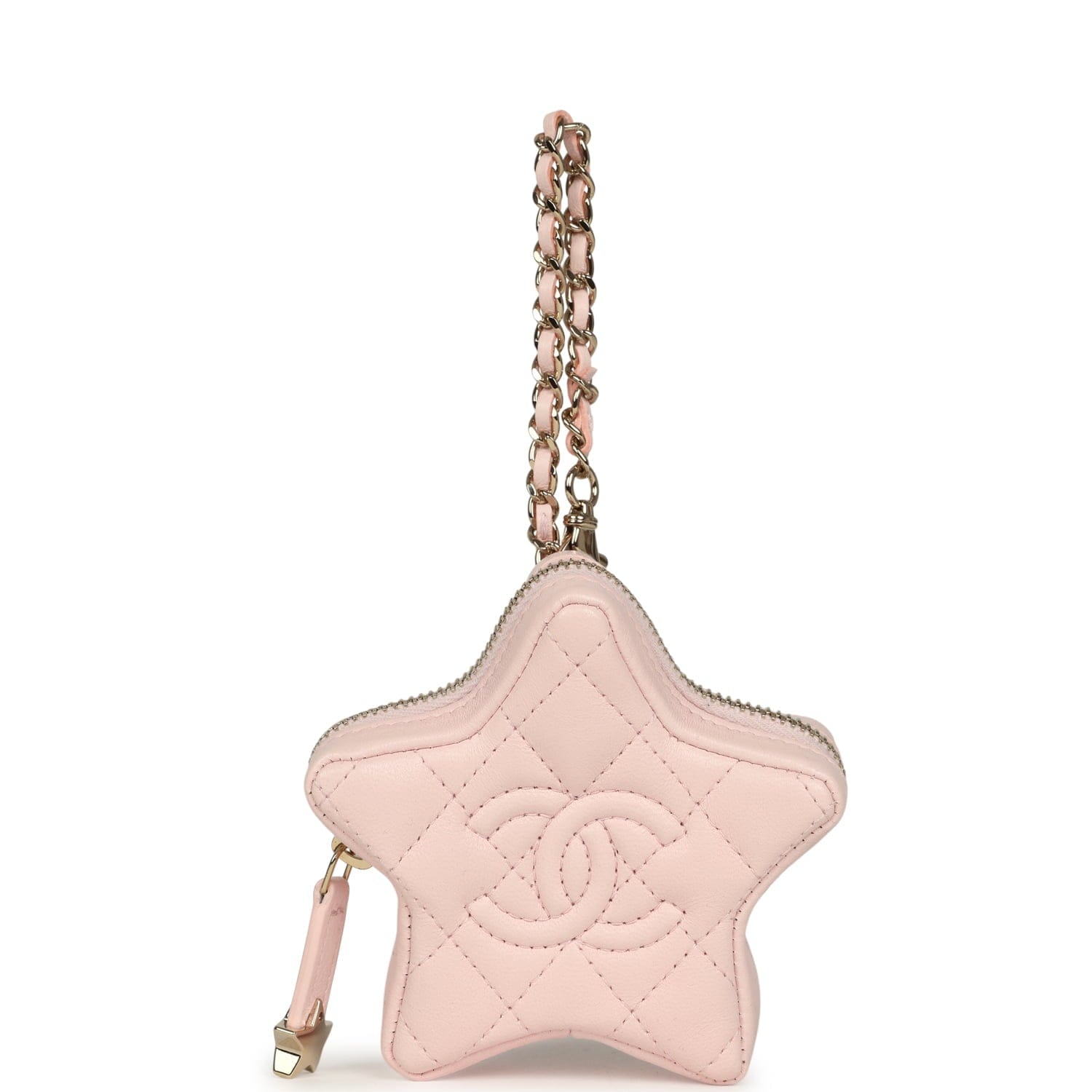 Chanel Star Charm Light Pink Lambskin Gold Hardware