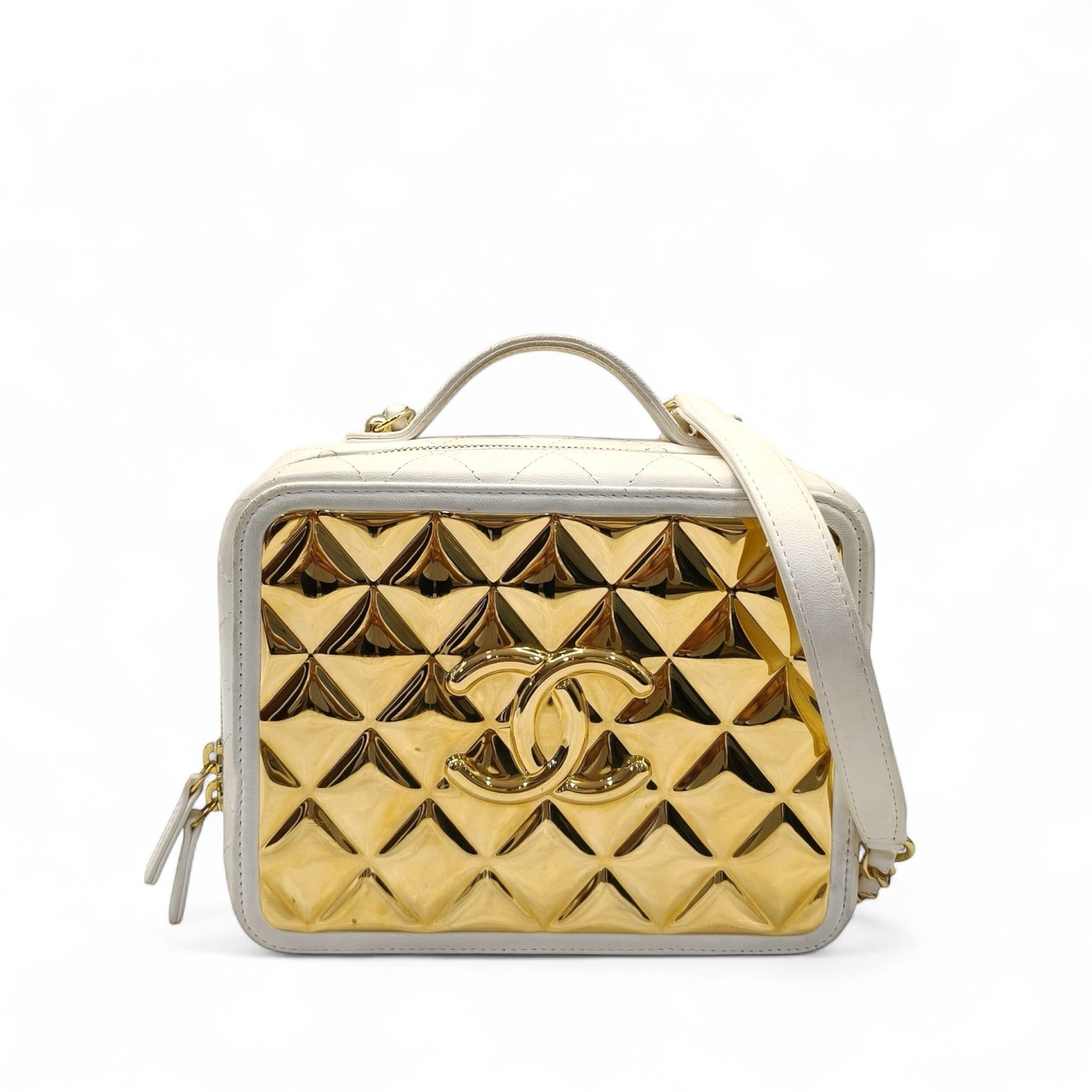 Chanel Vanity Case Golden Plate Satchel