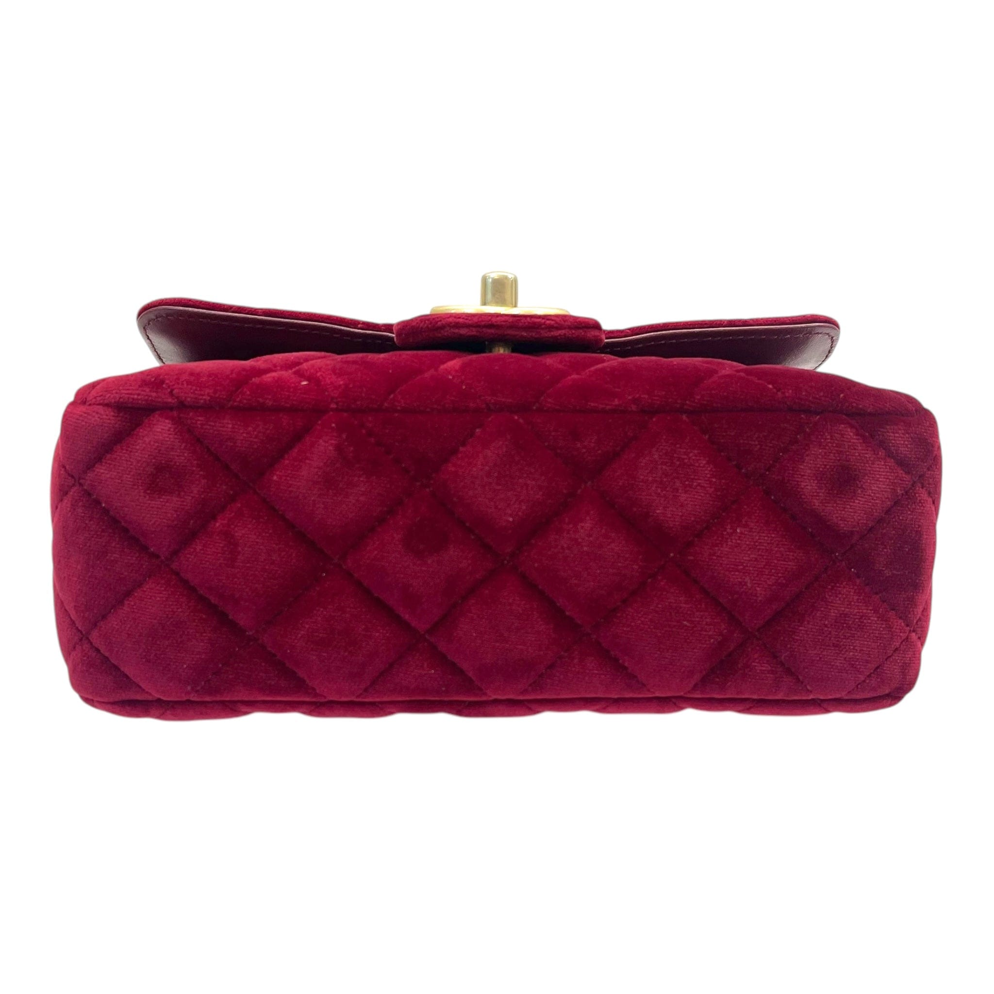 Chanel Red Velvet Flap Mini