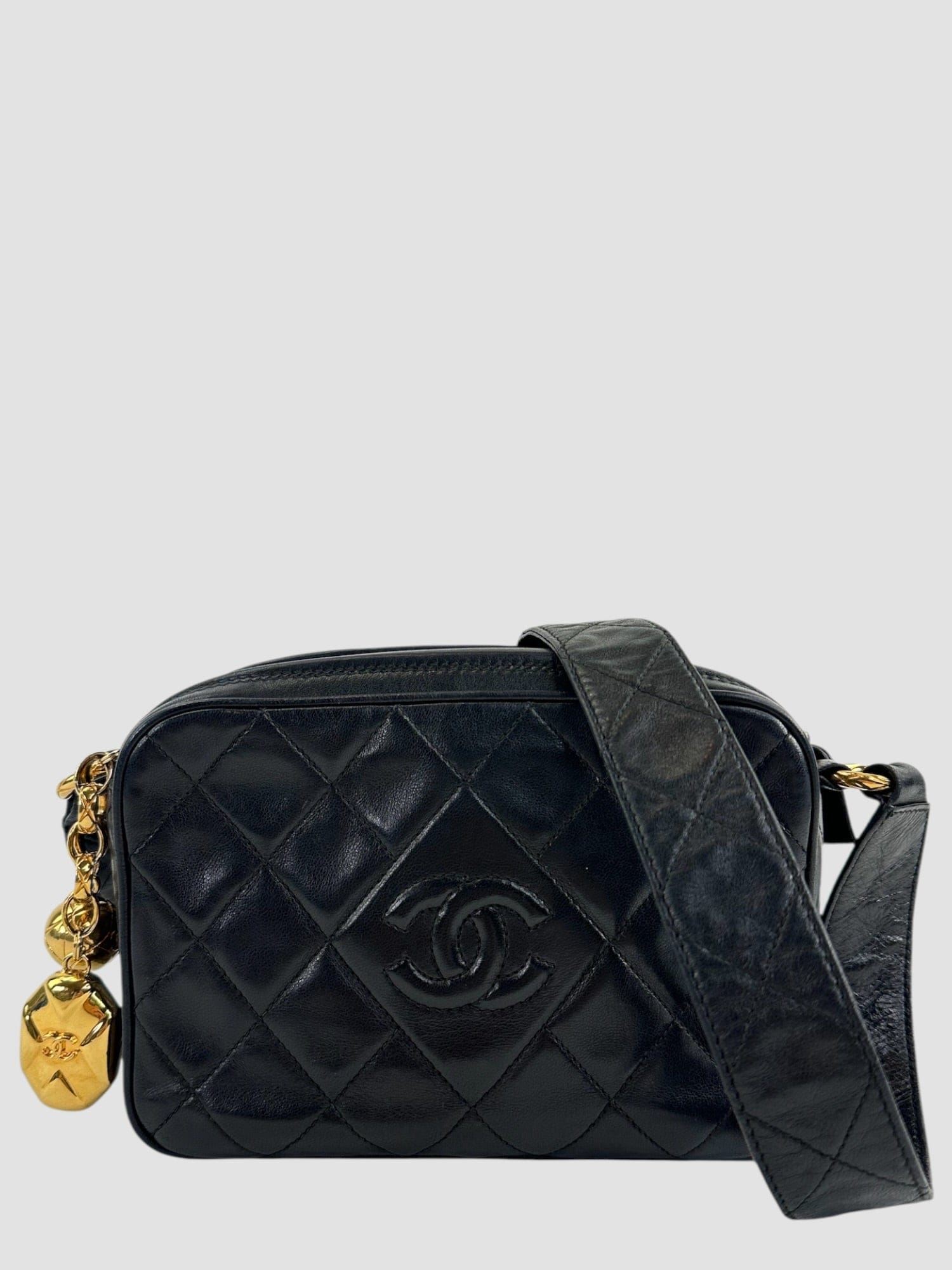 Chanel Black Leather Vintage Camera Bag