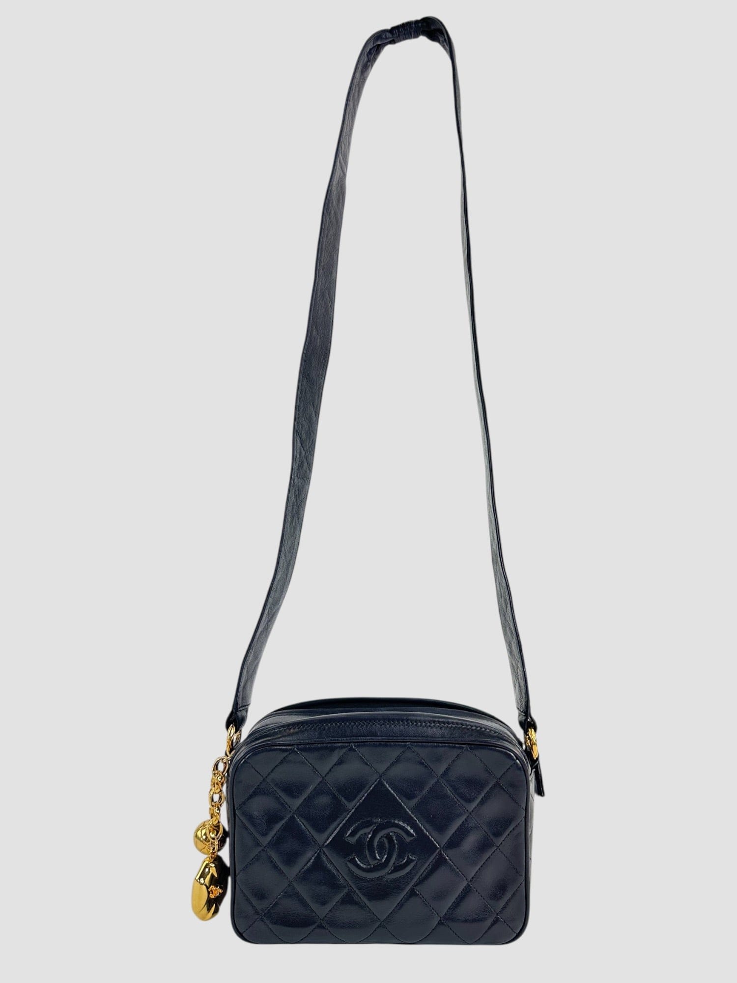 Chanel Black Leather Vintage Camera Bag