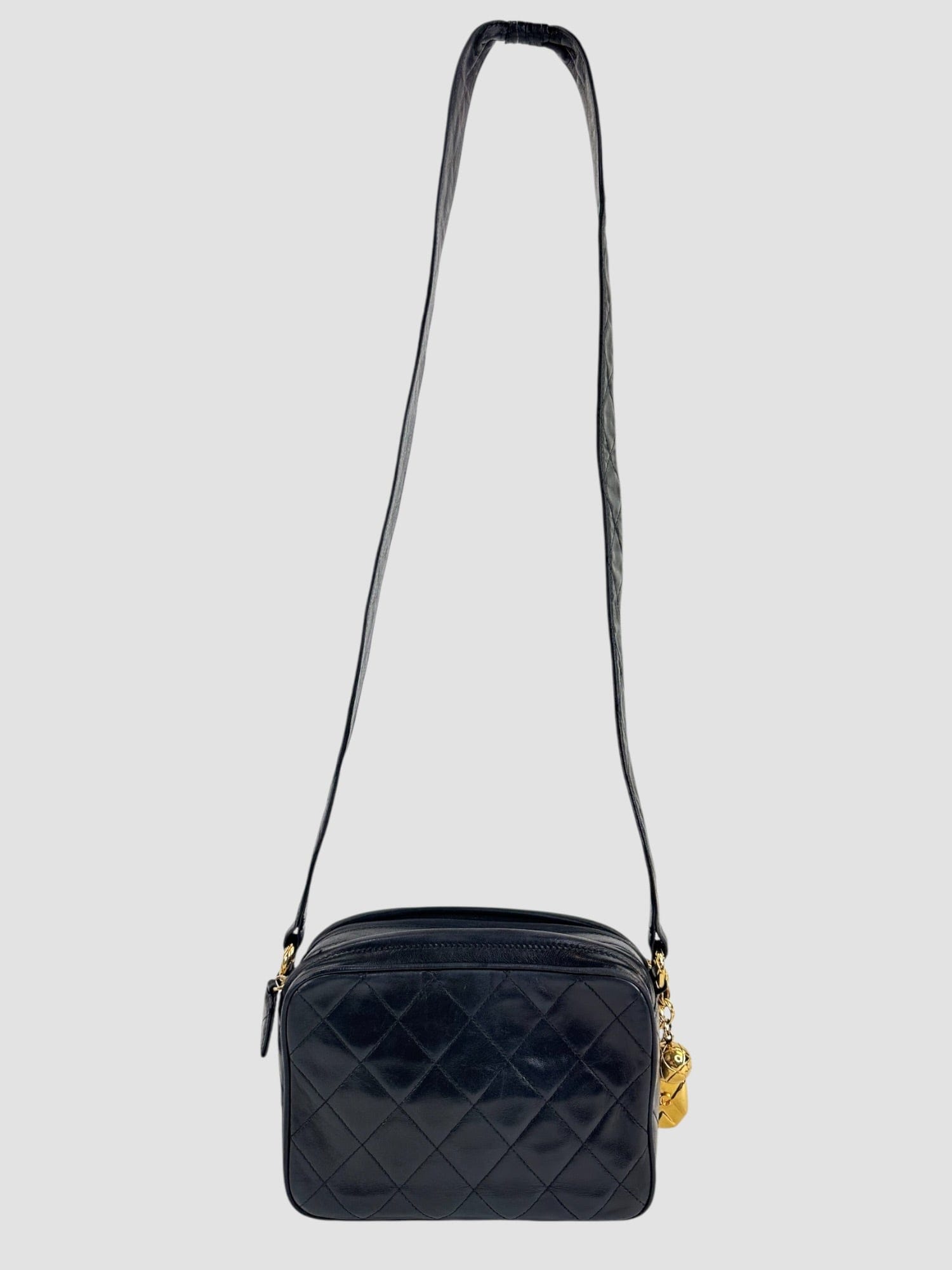 Chanel Black Leather Vintage Camera Bag