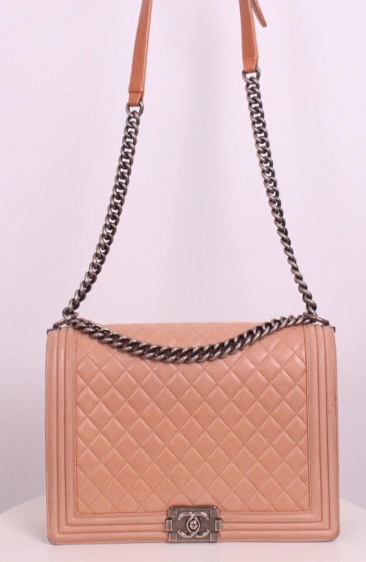 Chanel Large Boy Bag Nude Large