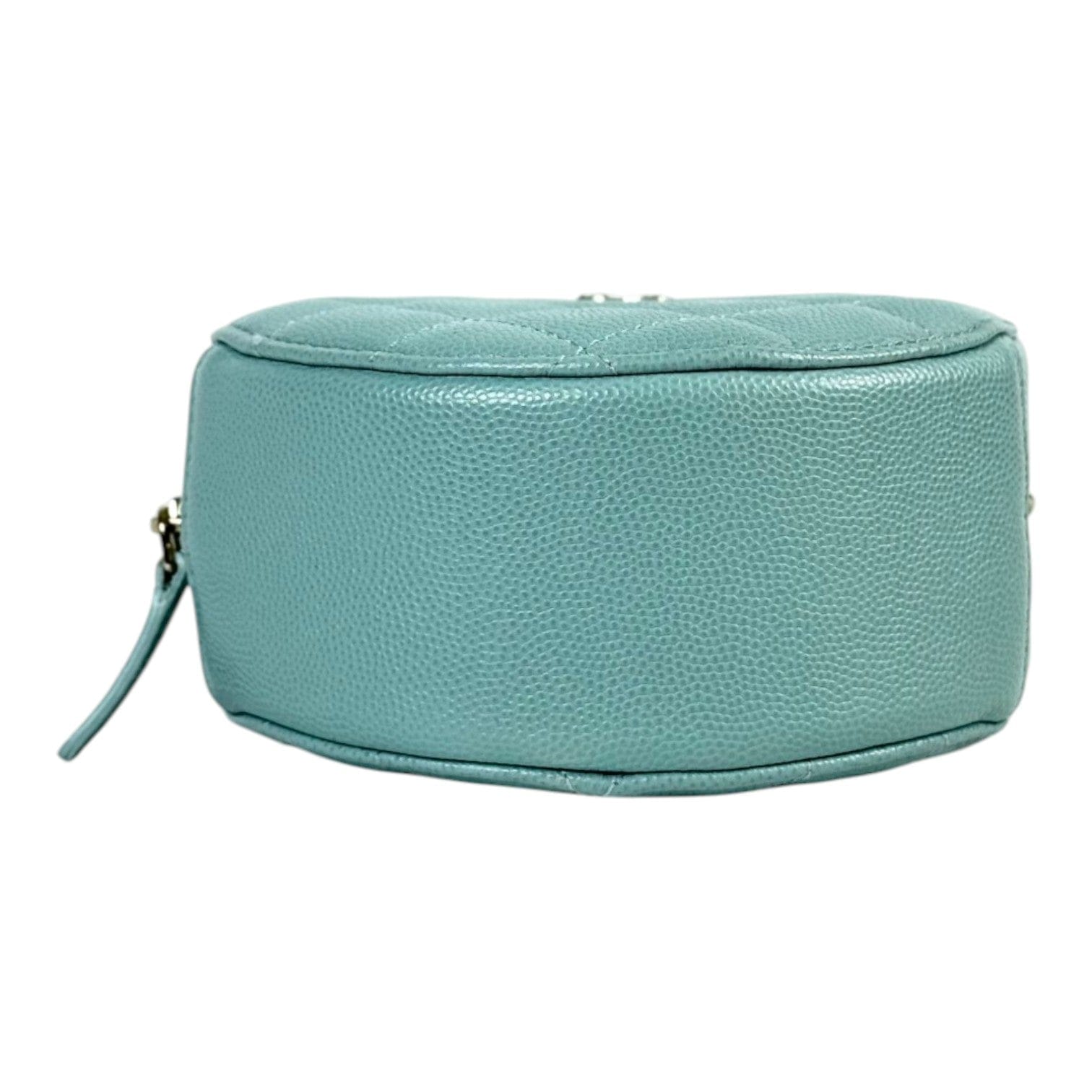 Chanel Blue Round Zip Chain Bag