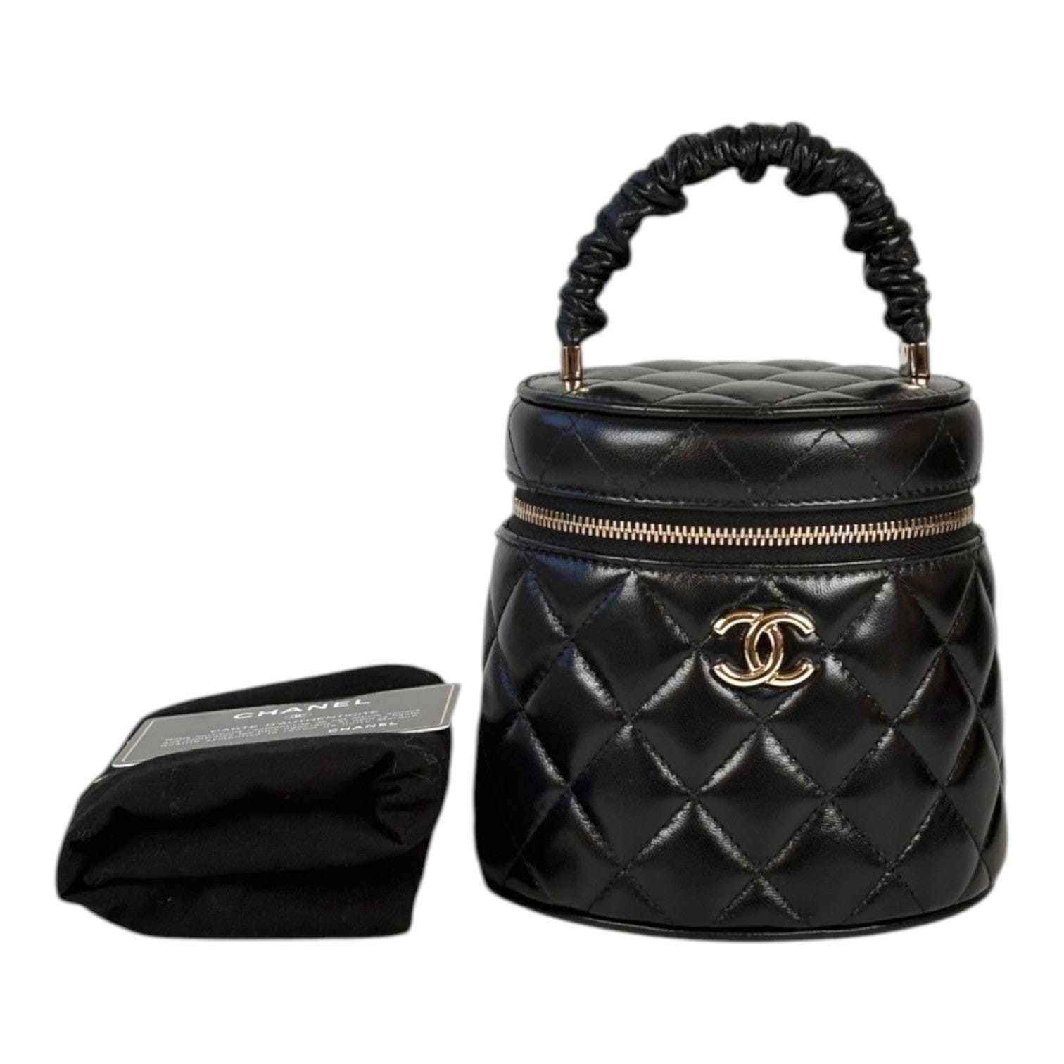 Chanel Black 22S Top Handle Mini Vanity Bag