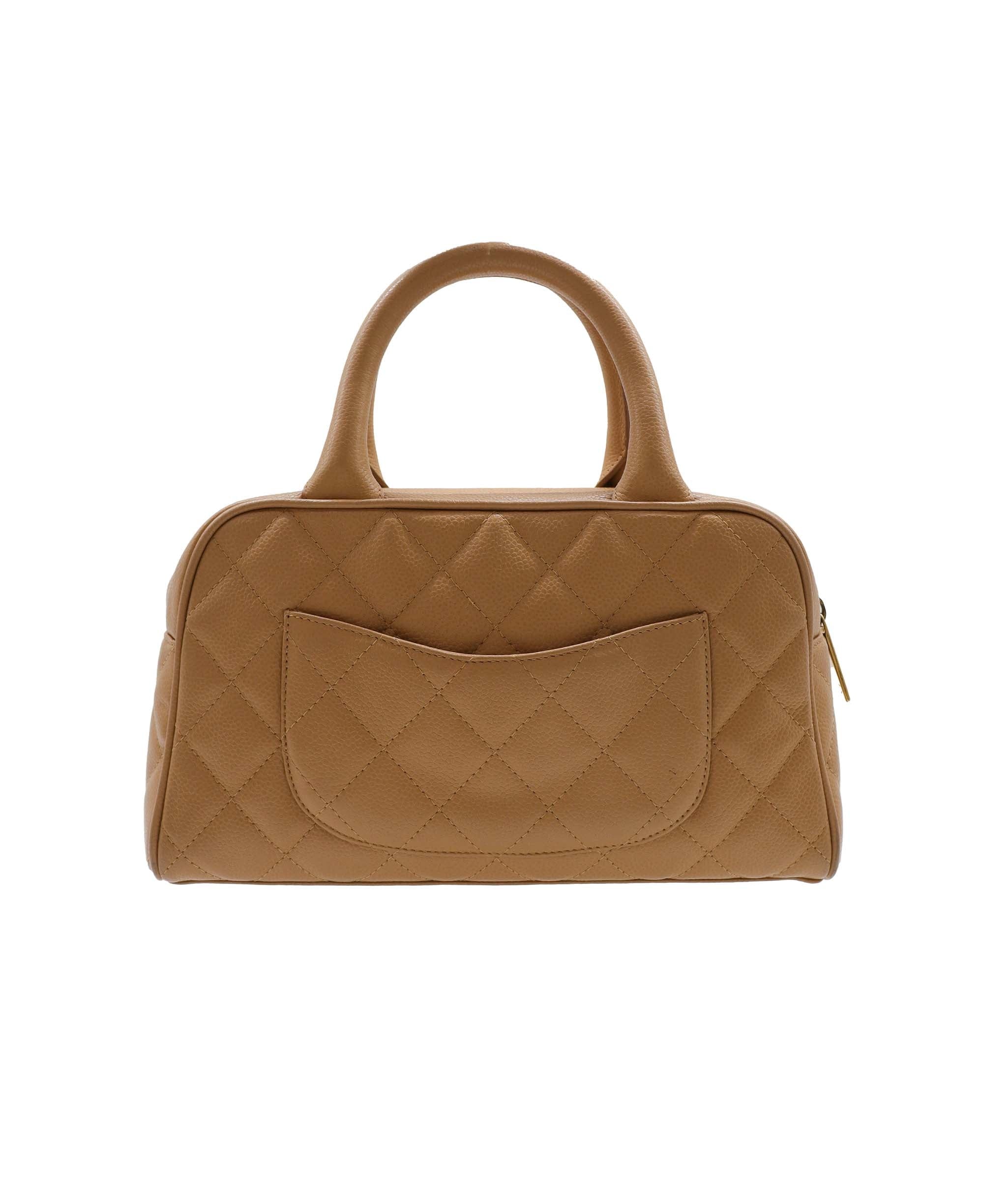Chanel Vintage Boston Beige Caviar GHW #9 SKC1878