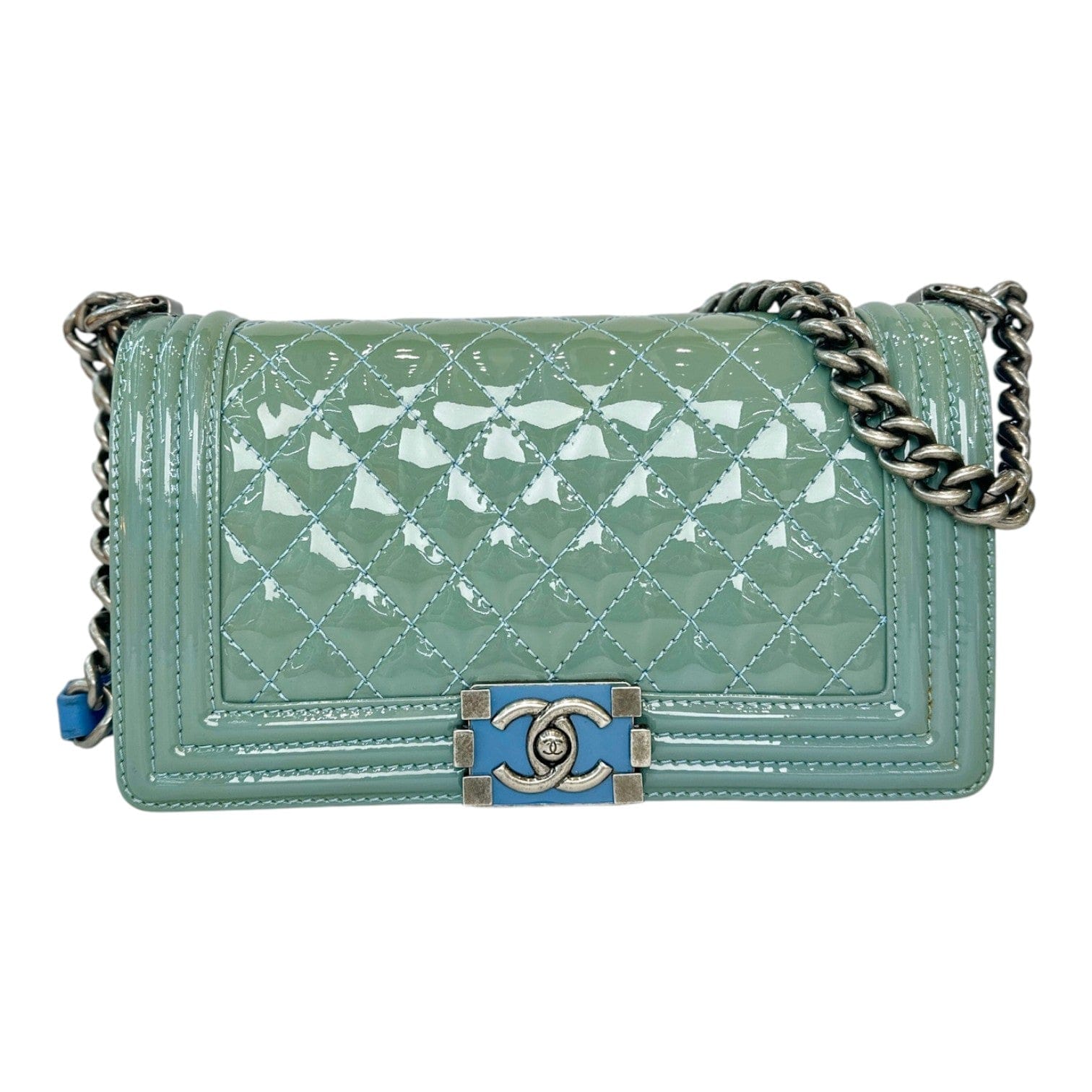 Chanel Leboy Medium Patent Blue/Green