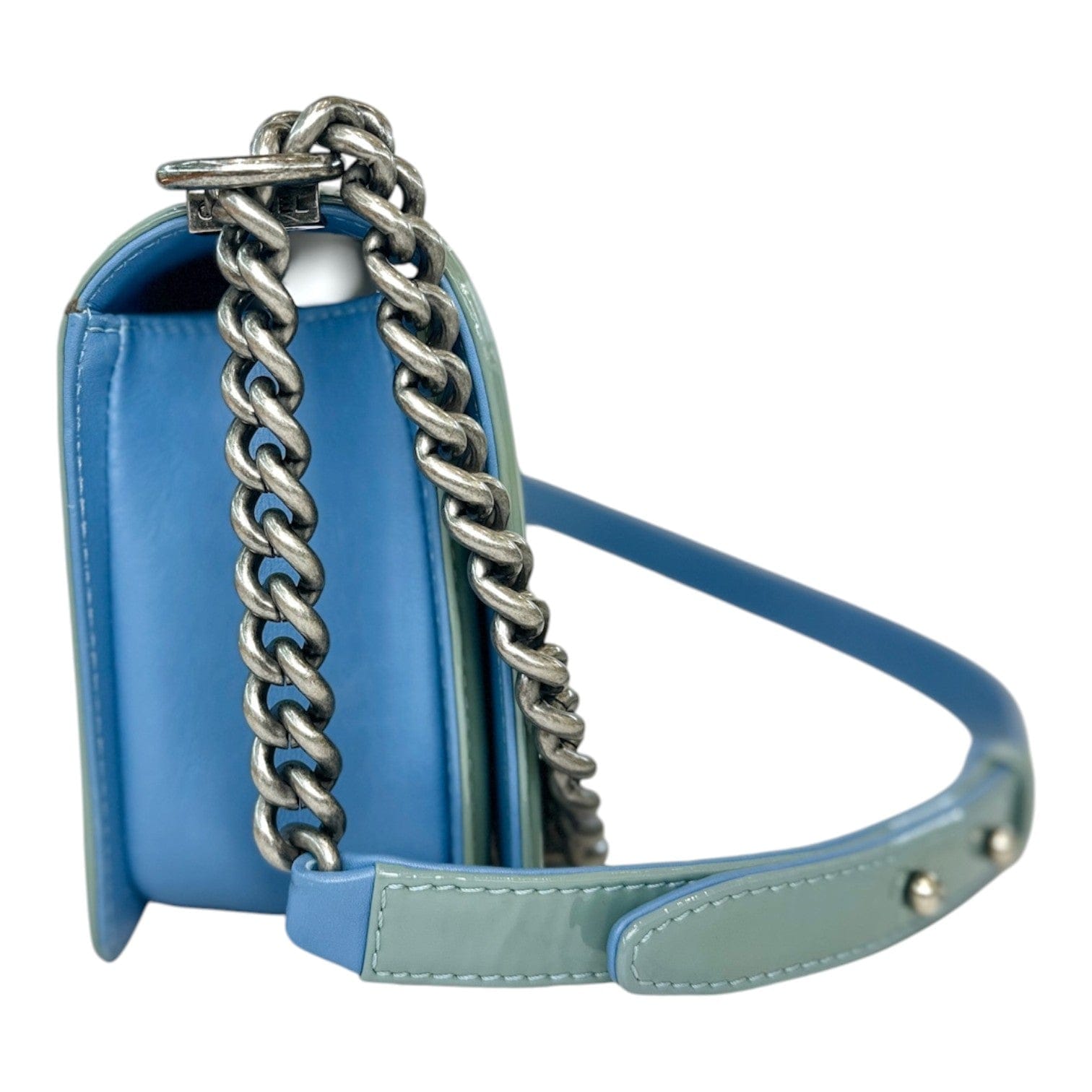 Chanel Leboy Medium Patent Blue/Green