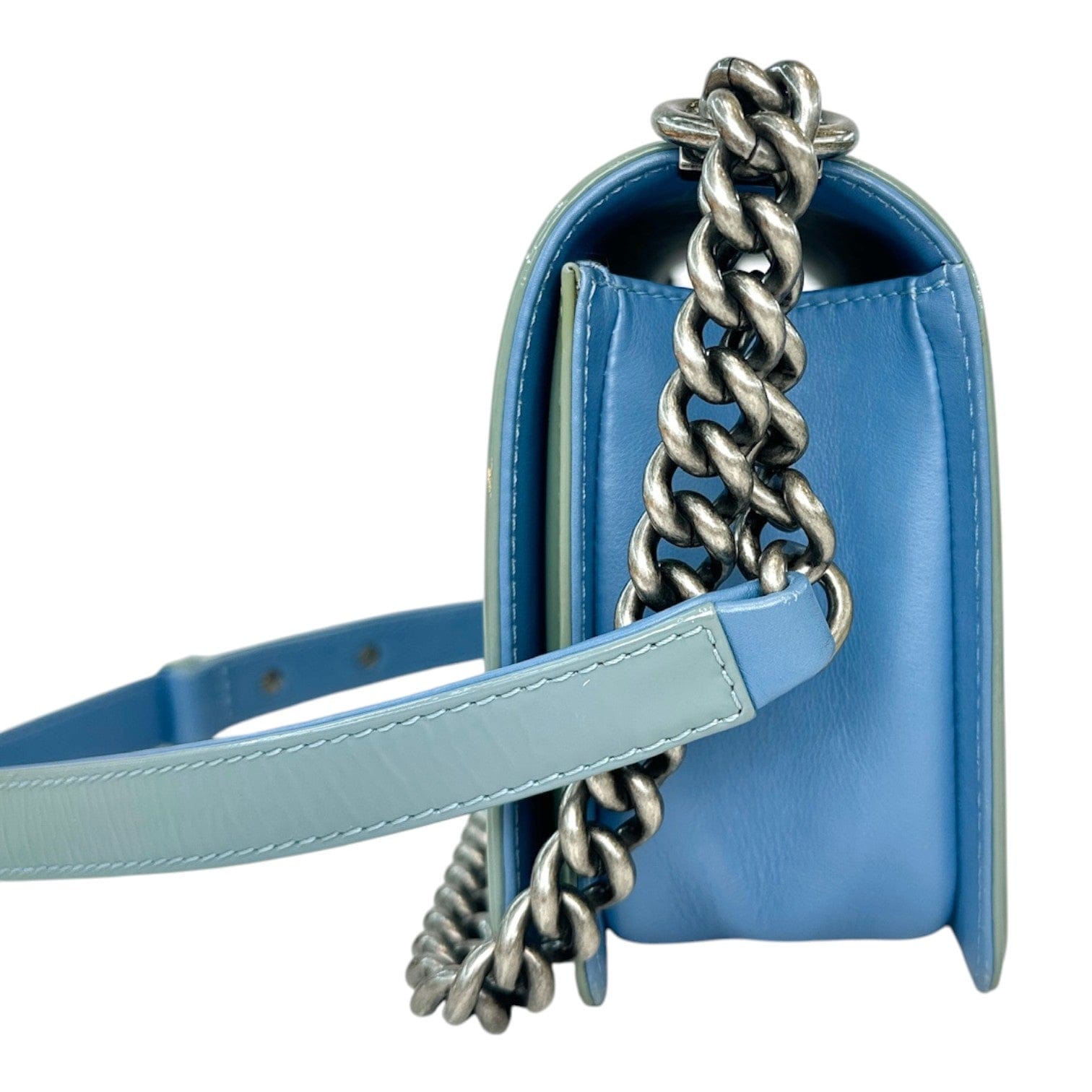 Chanel Leboy Medium Patent Blue/Green