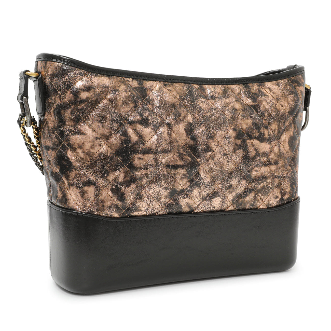 Chanel Metallic Crumpled Goatskin Quilted Medium Gabrielle Hobo